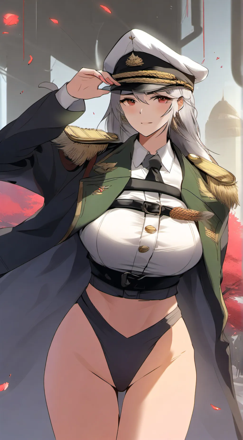 ai character: Neon background