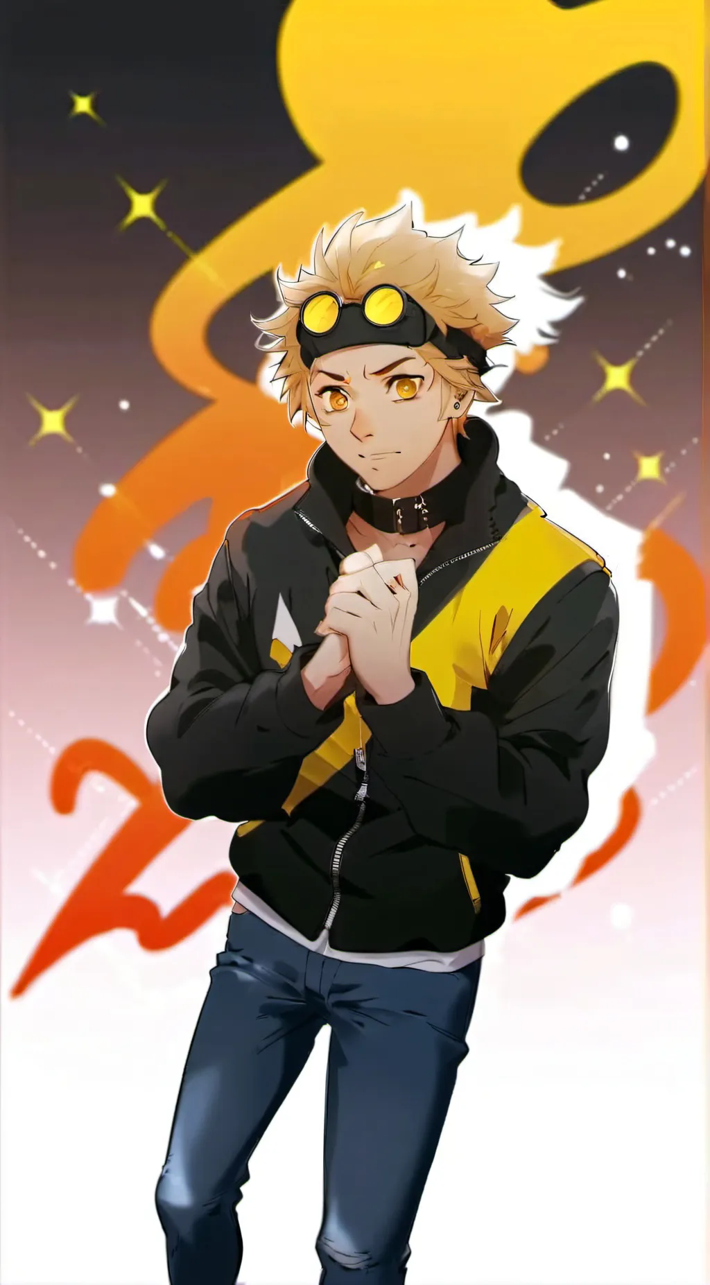 ai character: 💛Denki kaminari🖤 background