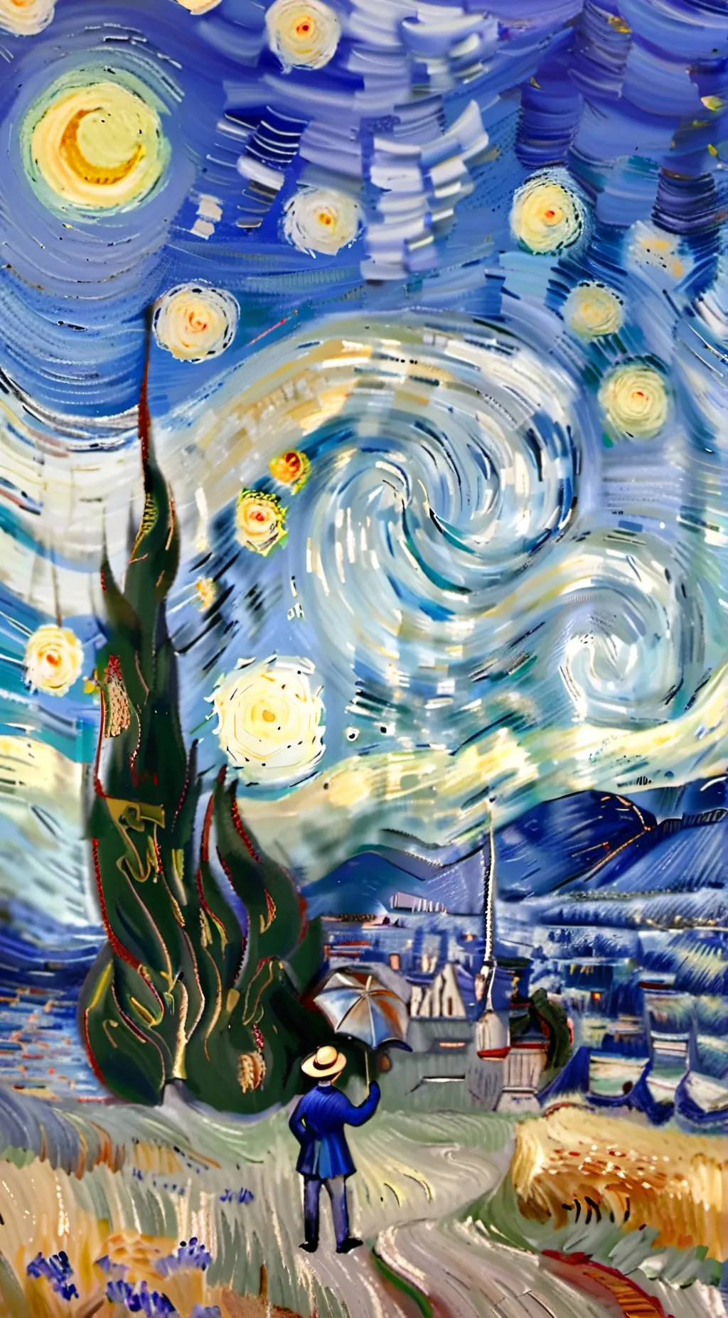 ai character: mural background