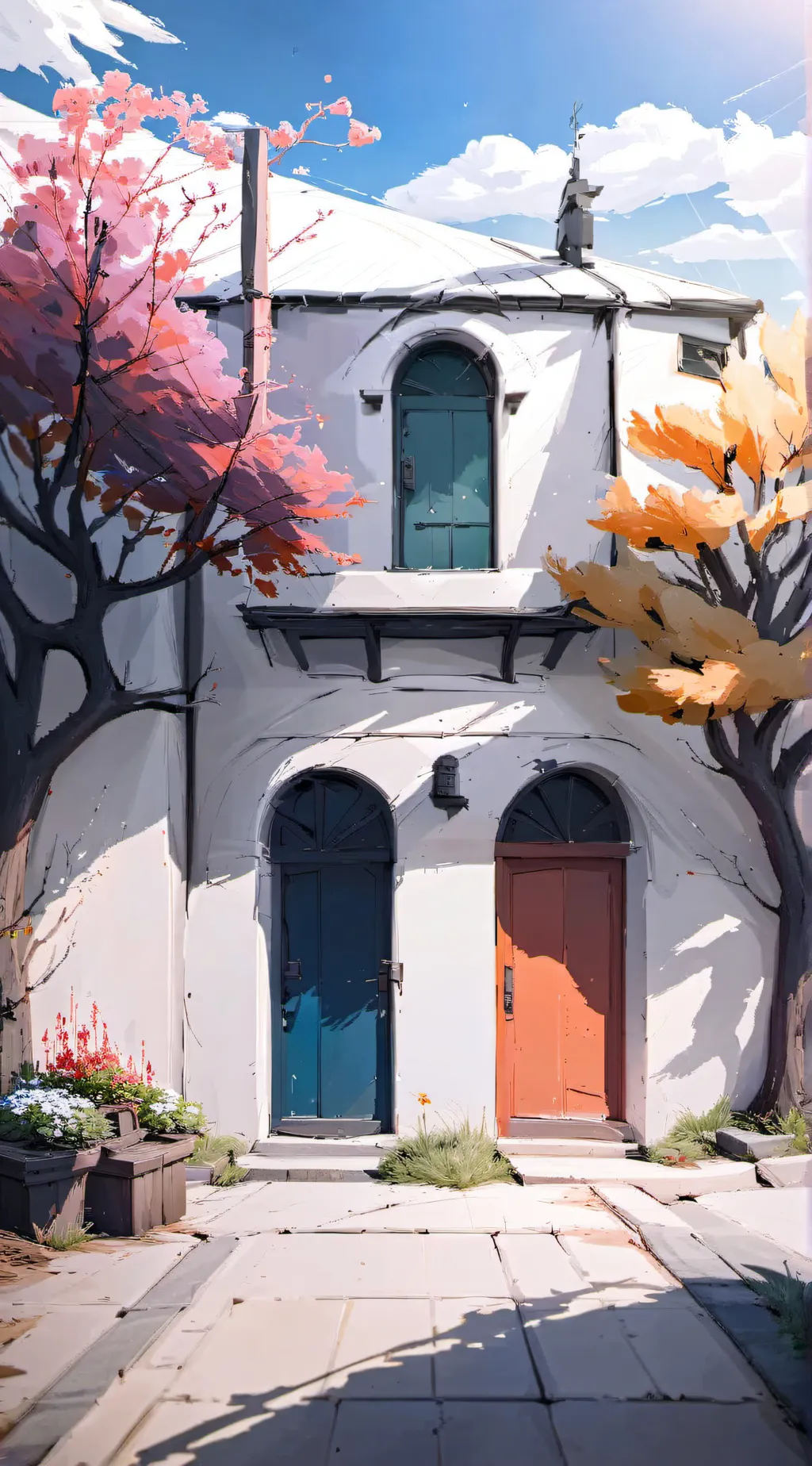 ai character: 2 doors background