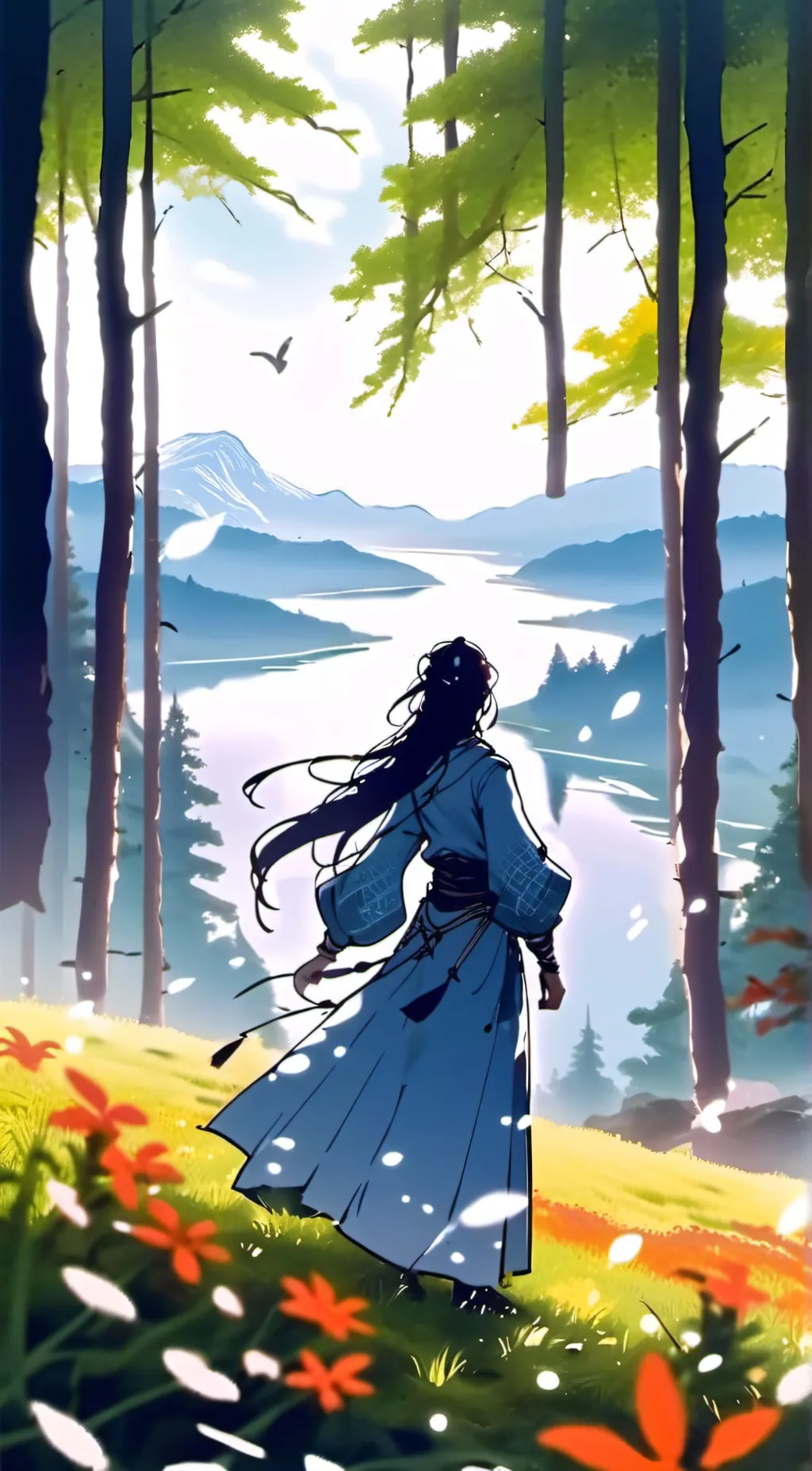 ai character: Rose background