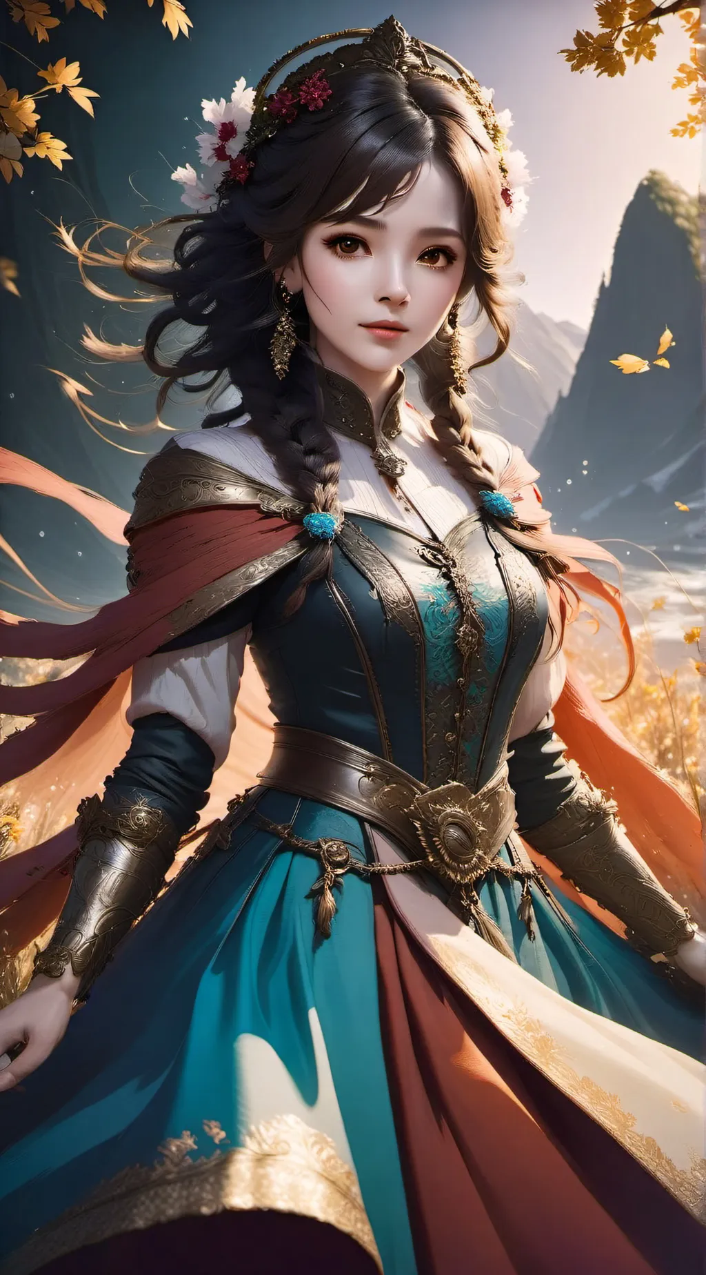 ai character: rose background