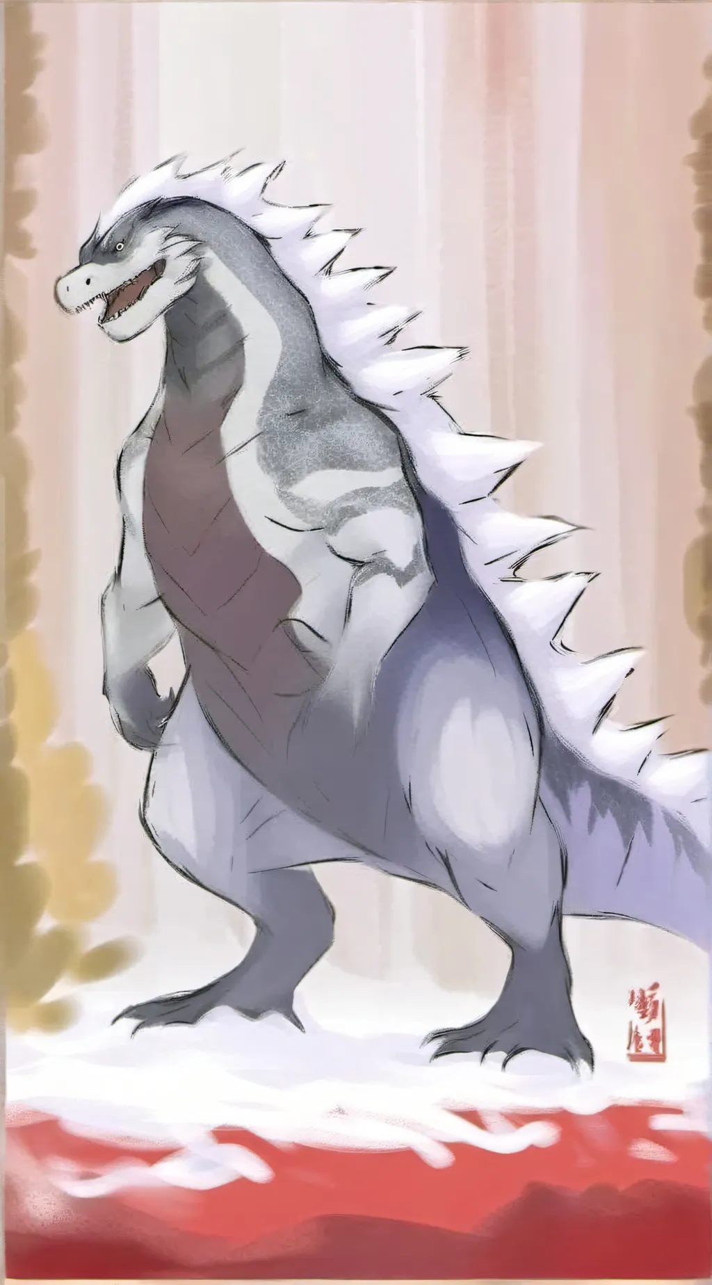 ai character: ShimoxGhidorah background