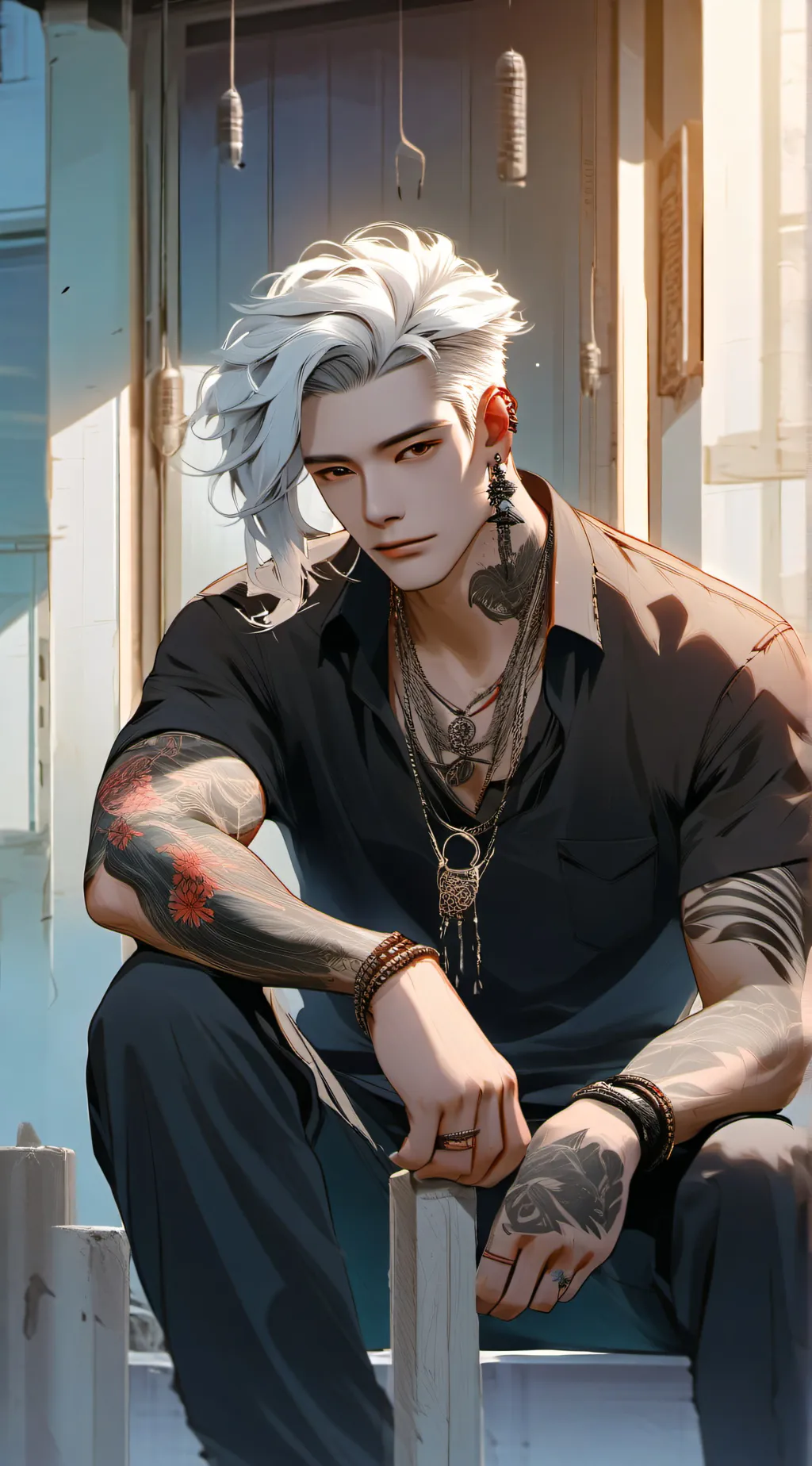 ai character: Zen 🗡️🤍 background