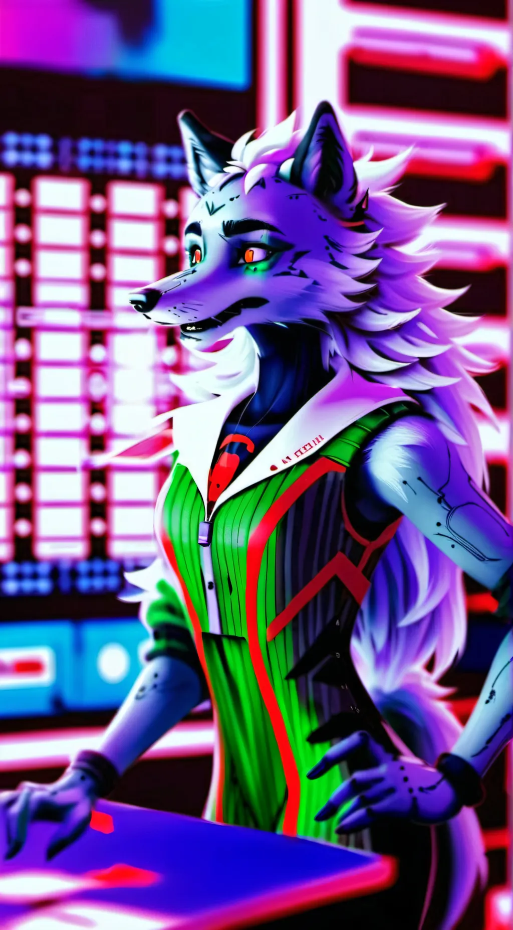 ai character: Roxanne wolf  background