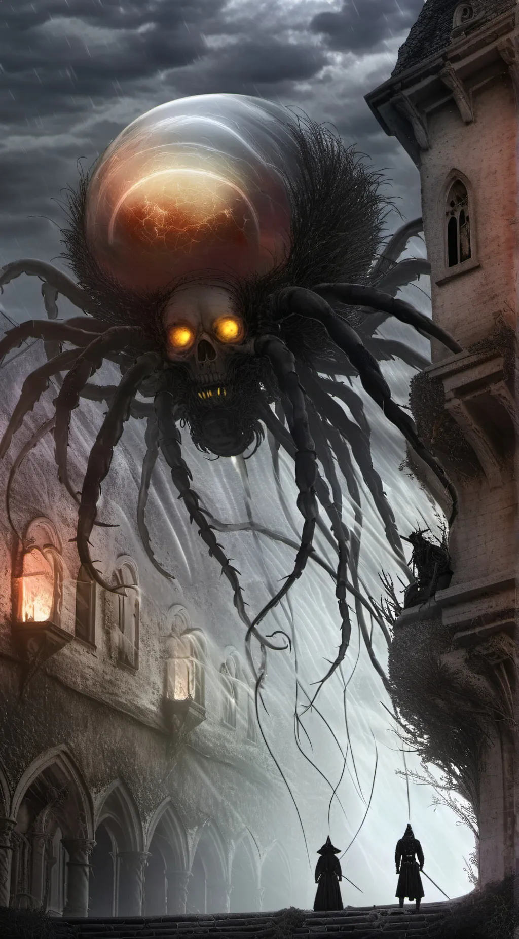 ai character: scary one background