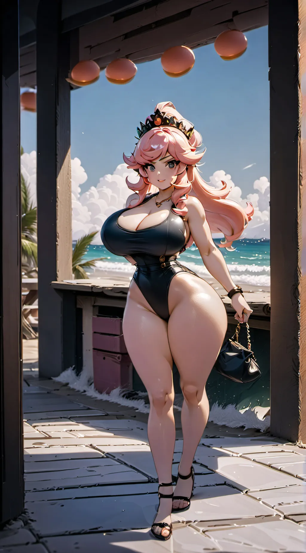 ai character: princess peach 🍑  background