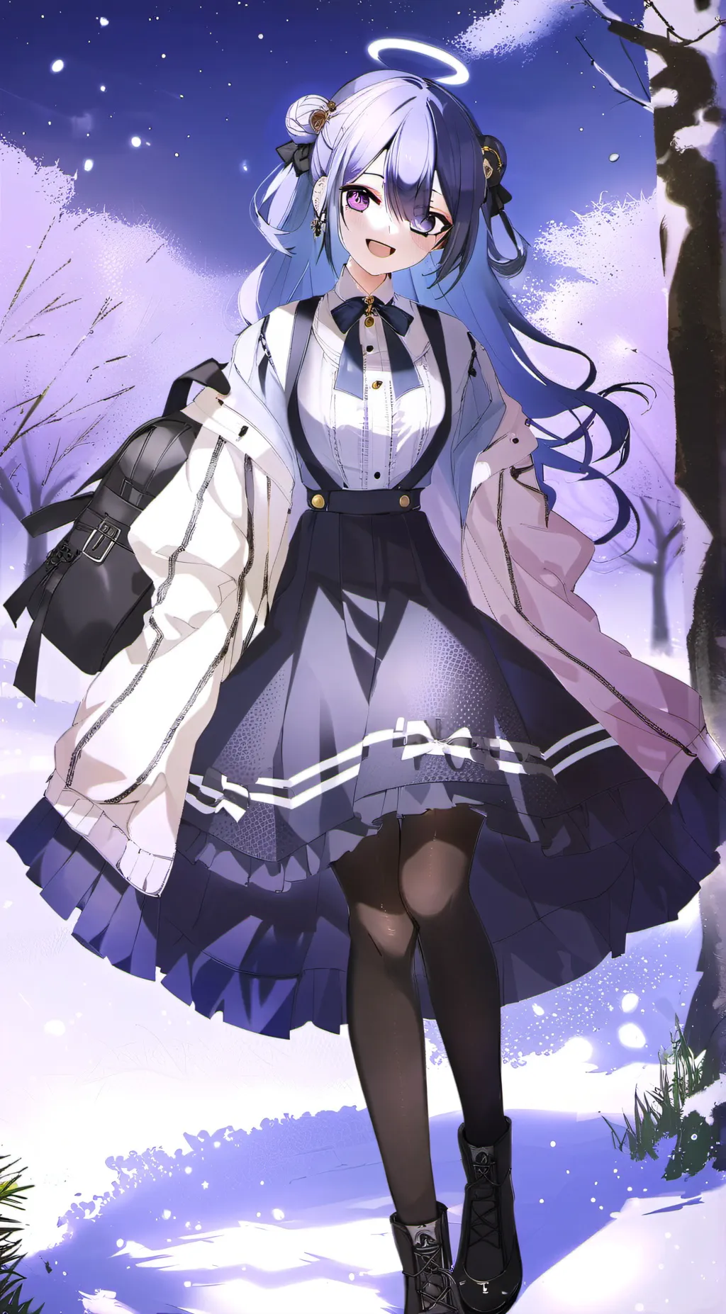 ai character: moon background