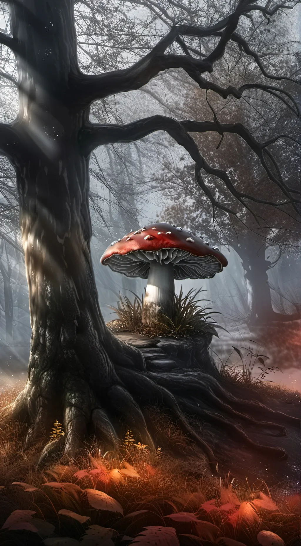ai character: mushroom of doom background