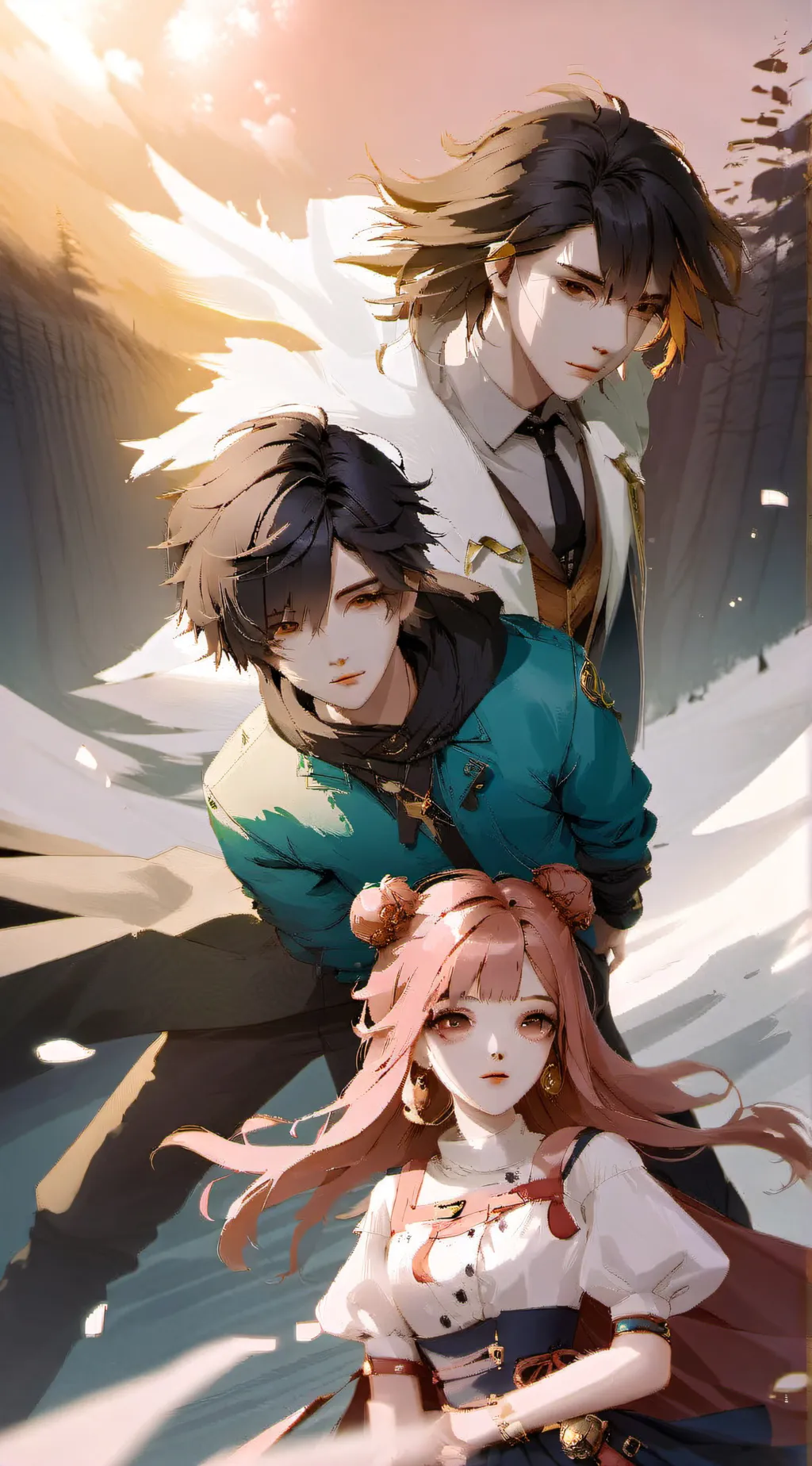 ai character: Jonas, Steven, Ivy background