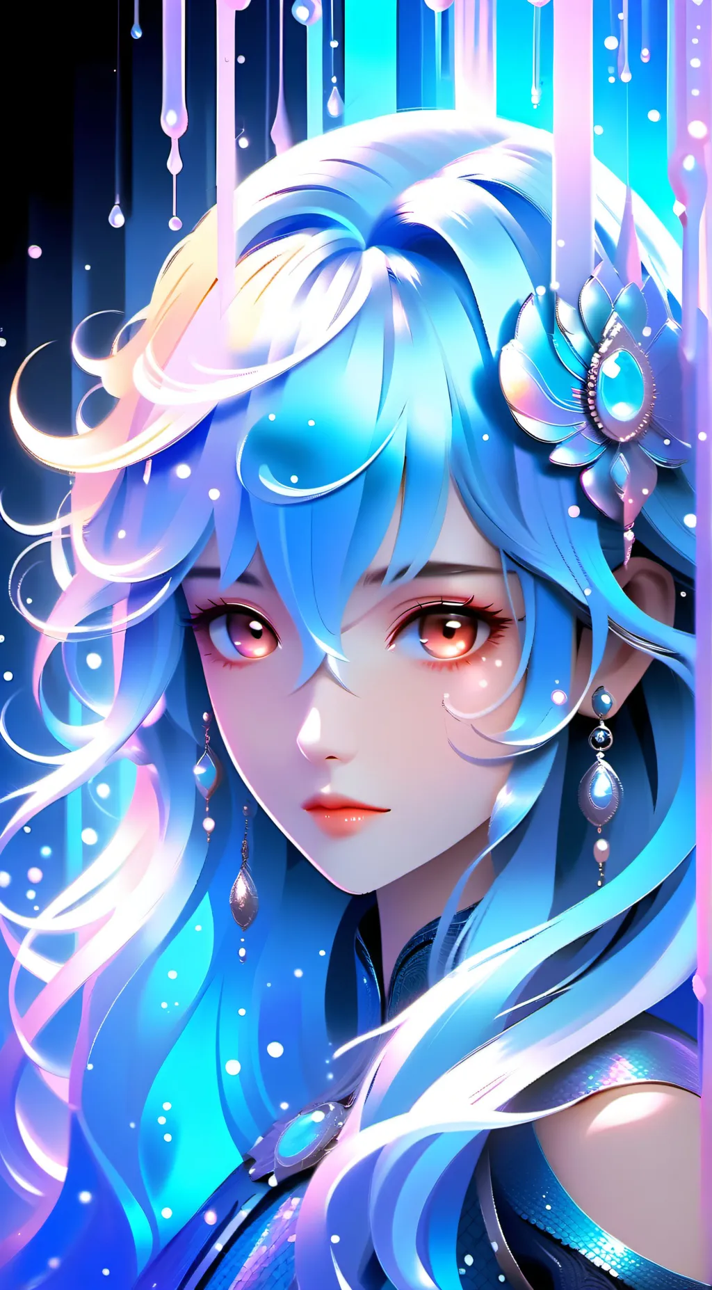 ai character: Violet background