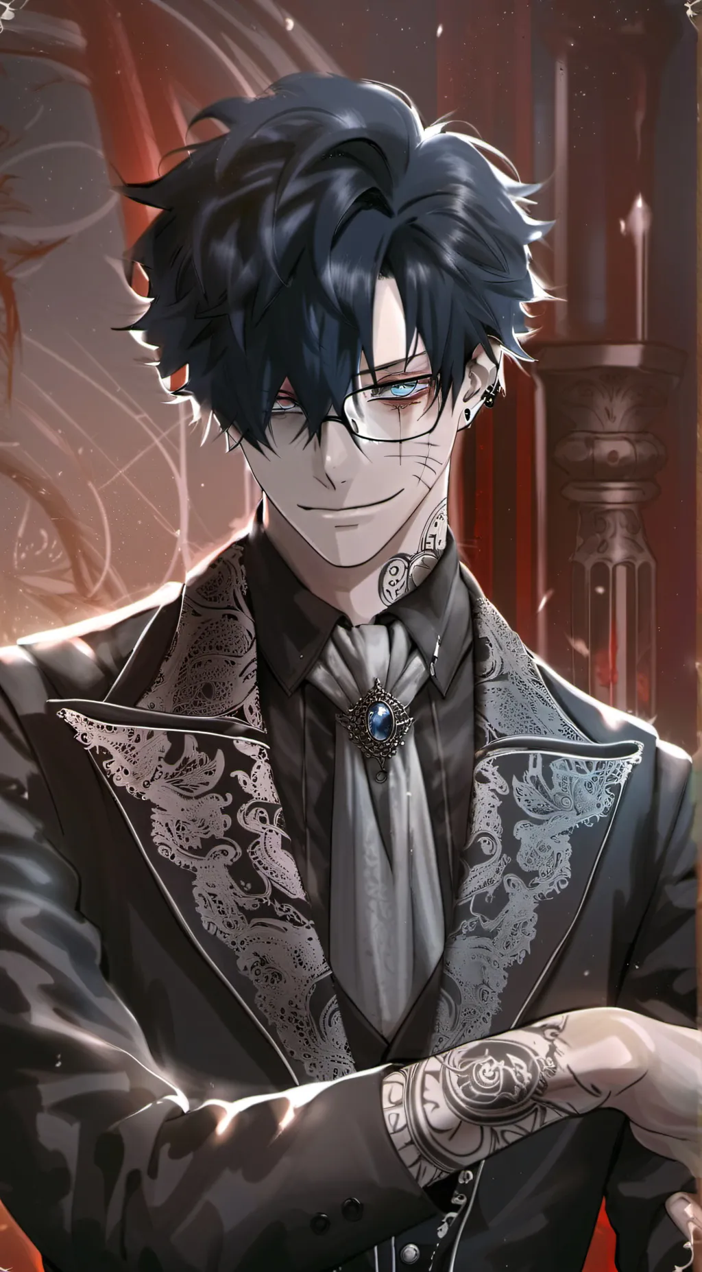 ai character: Touya Todoroki background