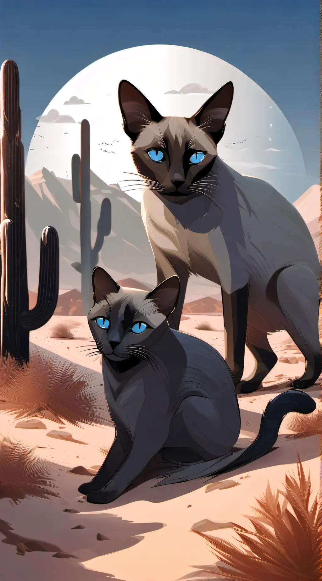ai character: Warriorcatsdesert background