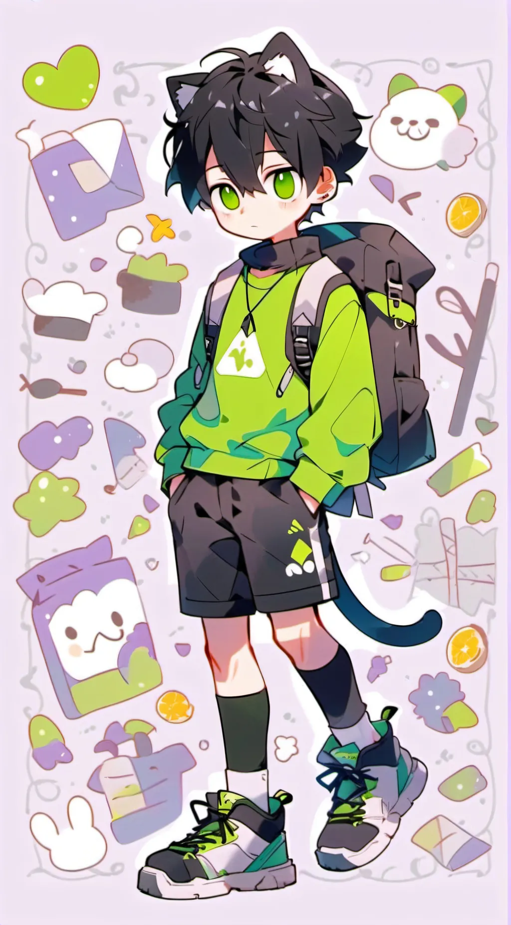 ai character: Kuro background