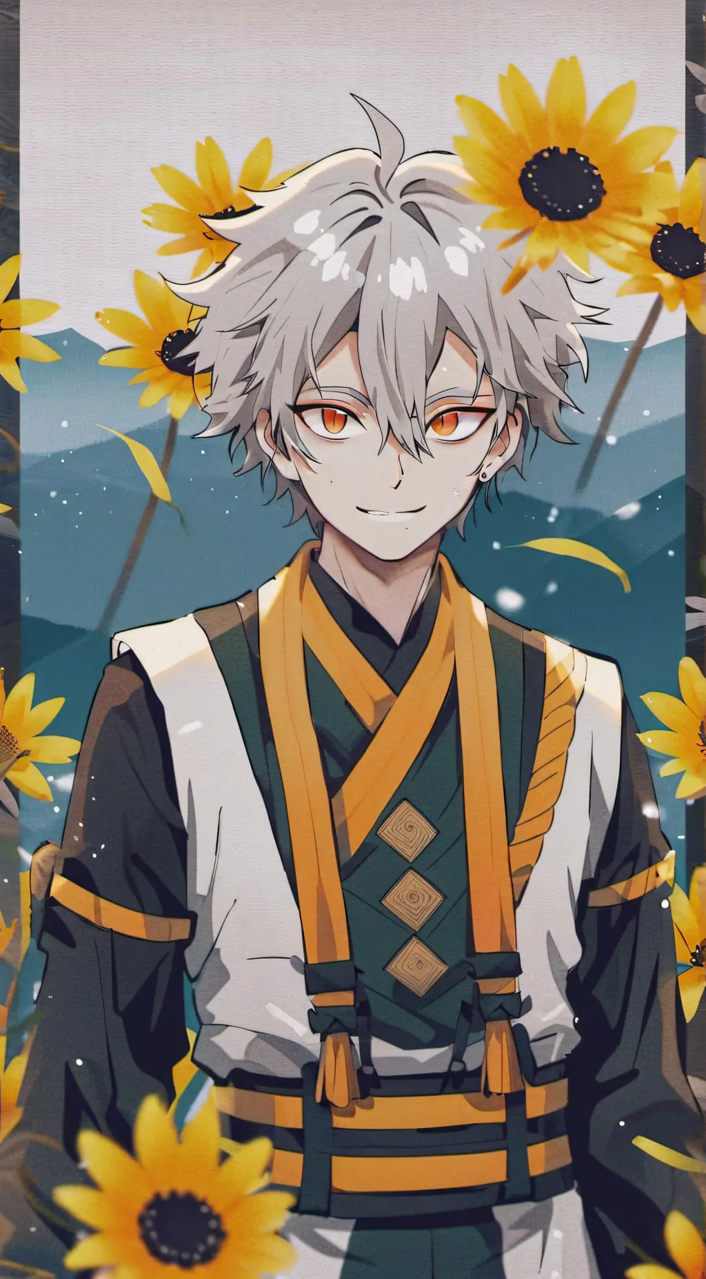 ai character: Sanemi x Kanae background