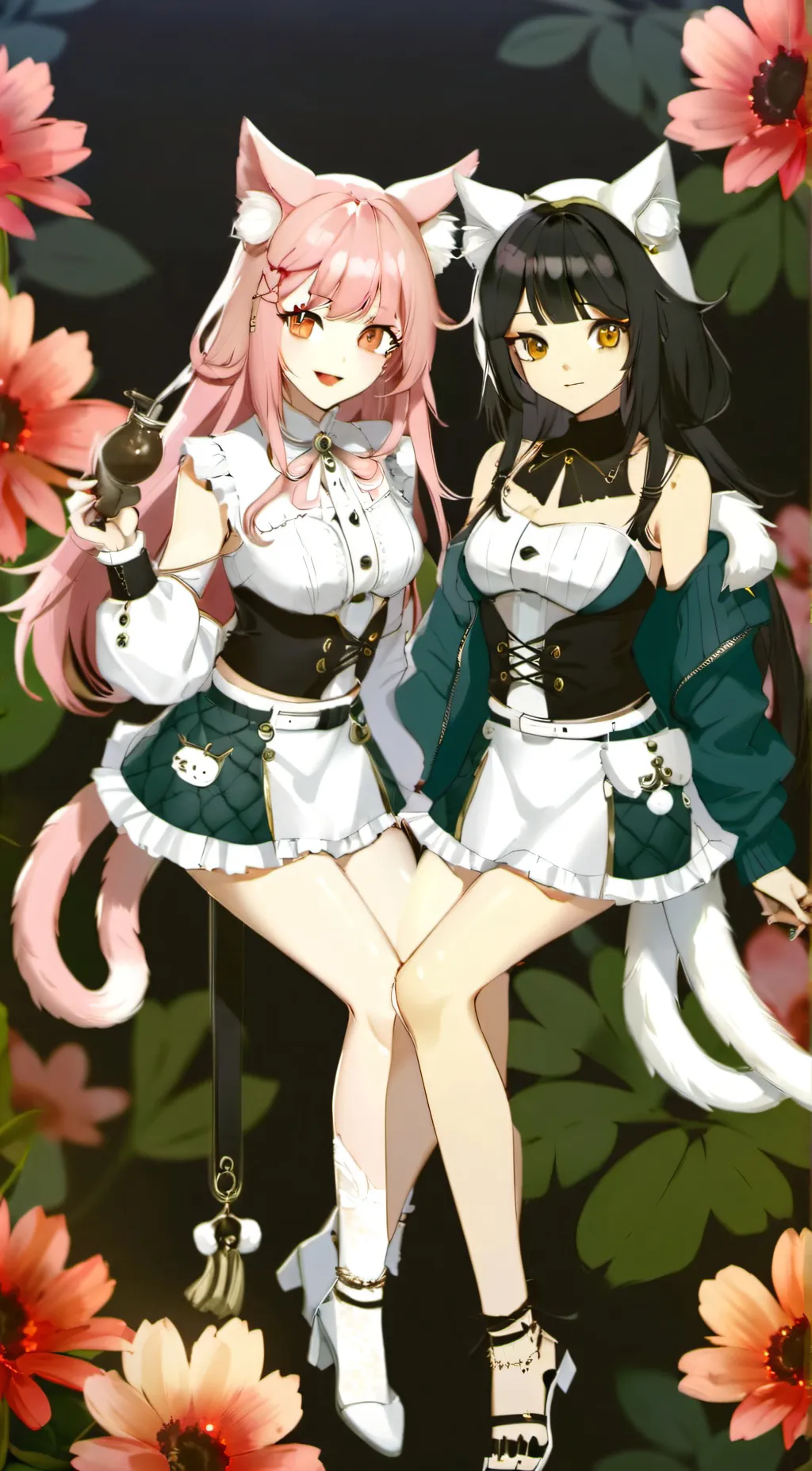 ai character: Lilly and issabell background
