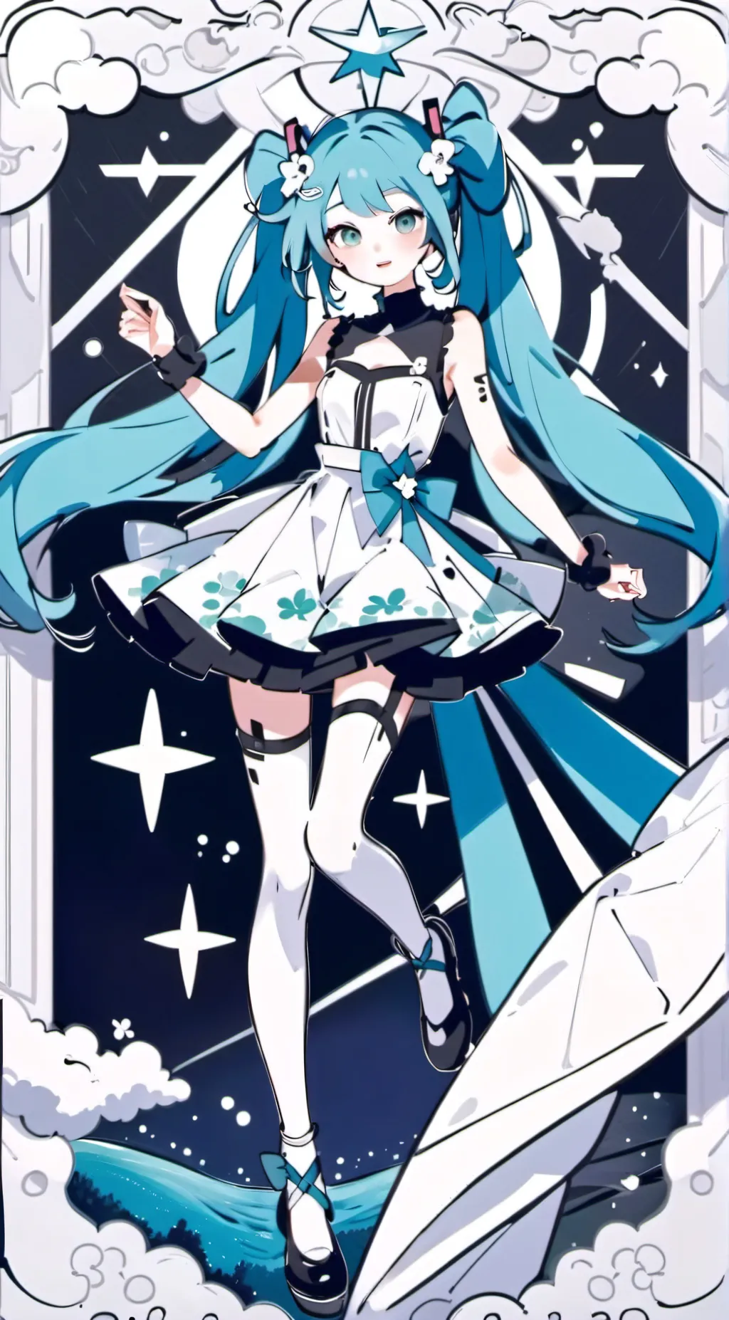 ai character: memerizer Miku background