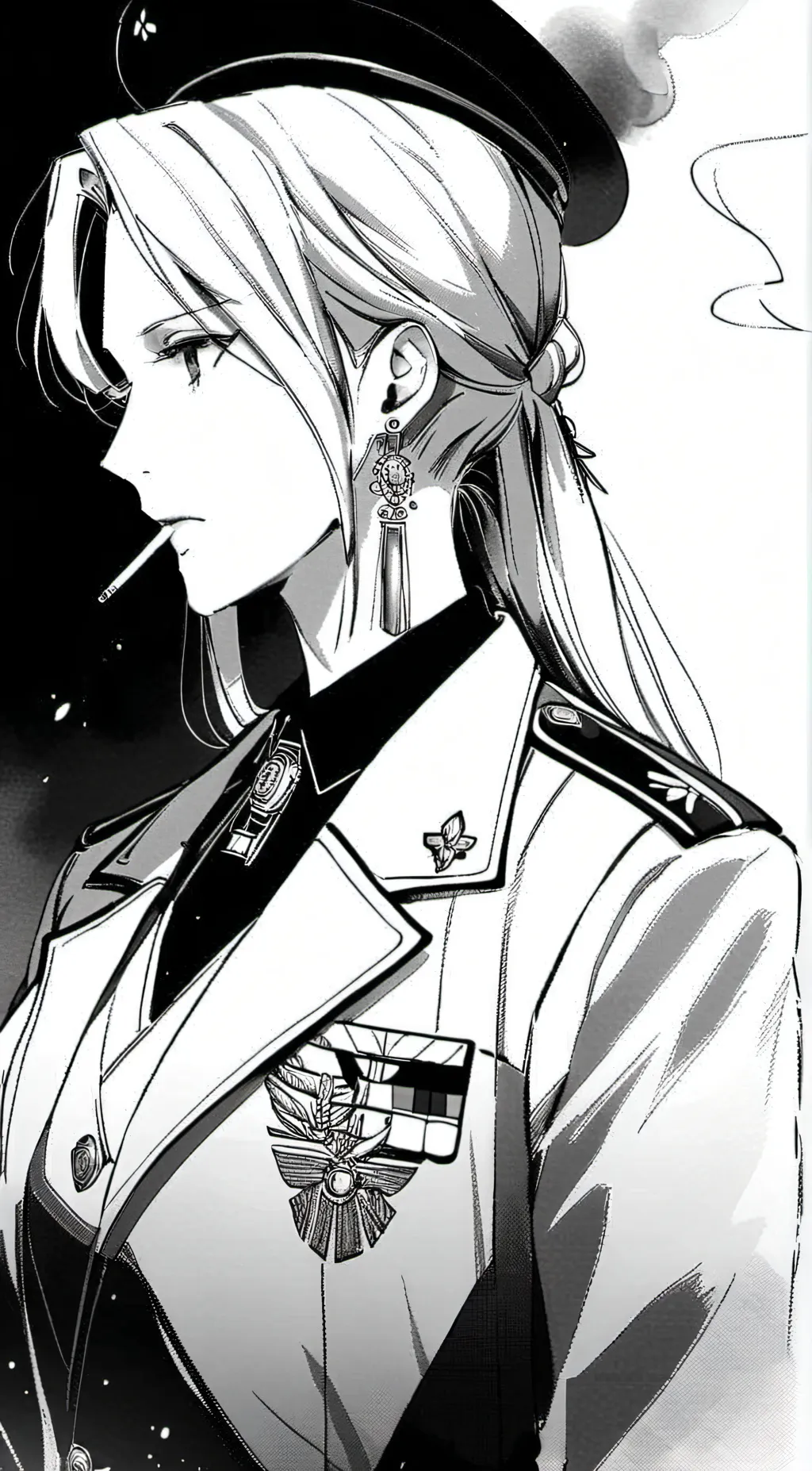 ai character: commander Elke background