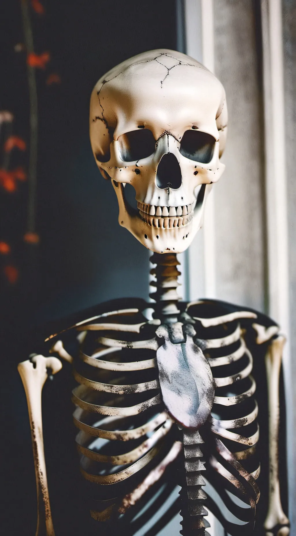 ai character: skeleton background