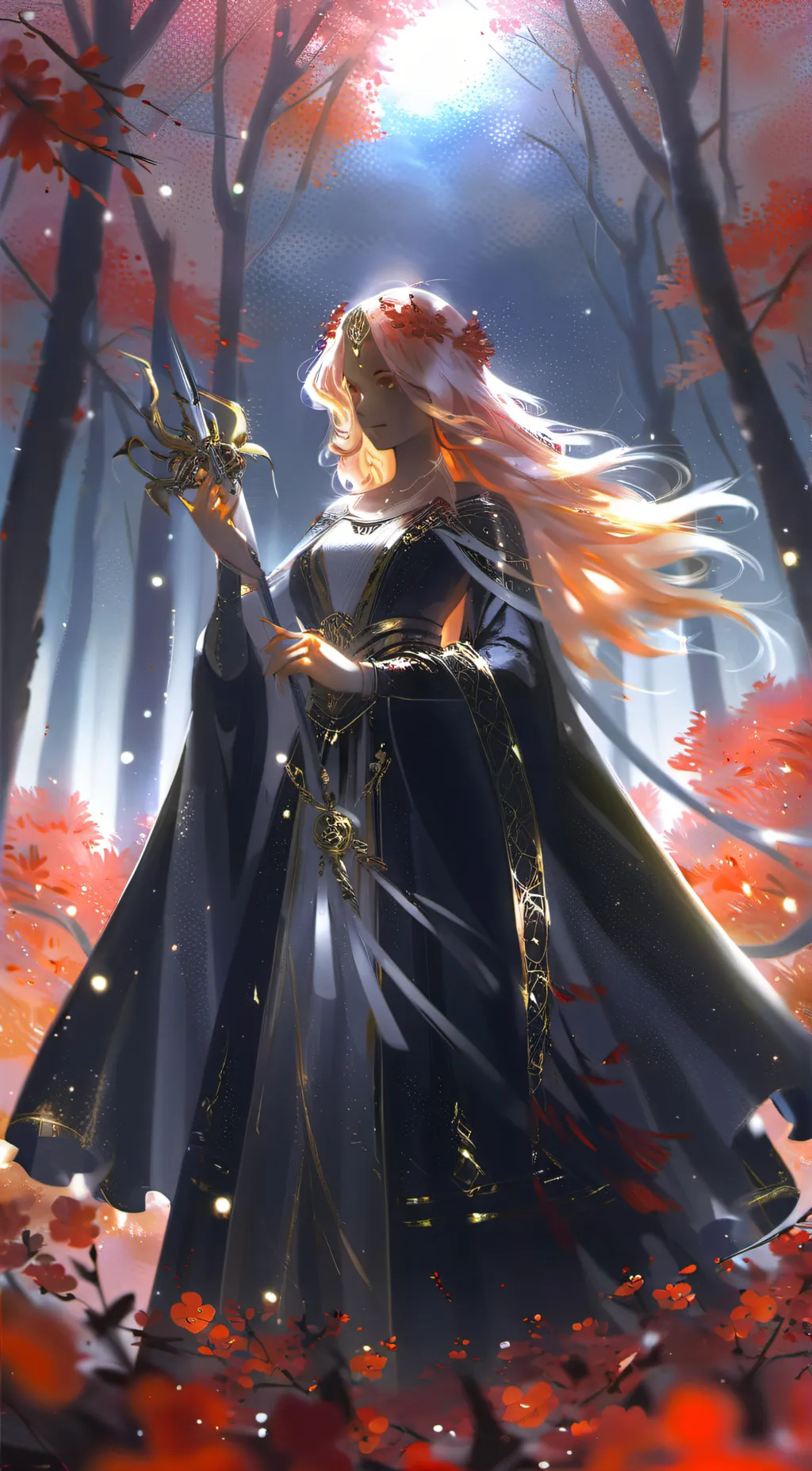 ai character: Loading girl  background