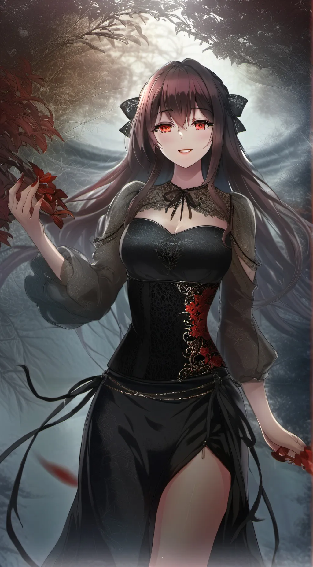 ai character: Violet background