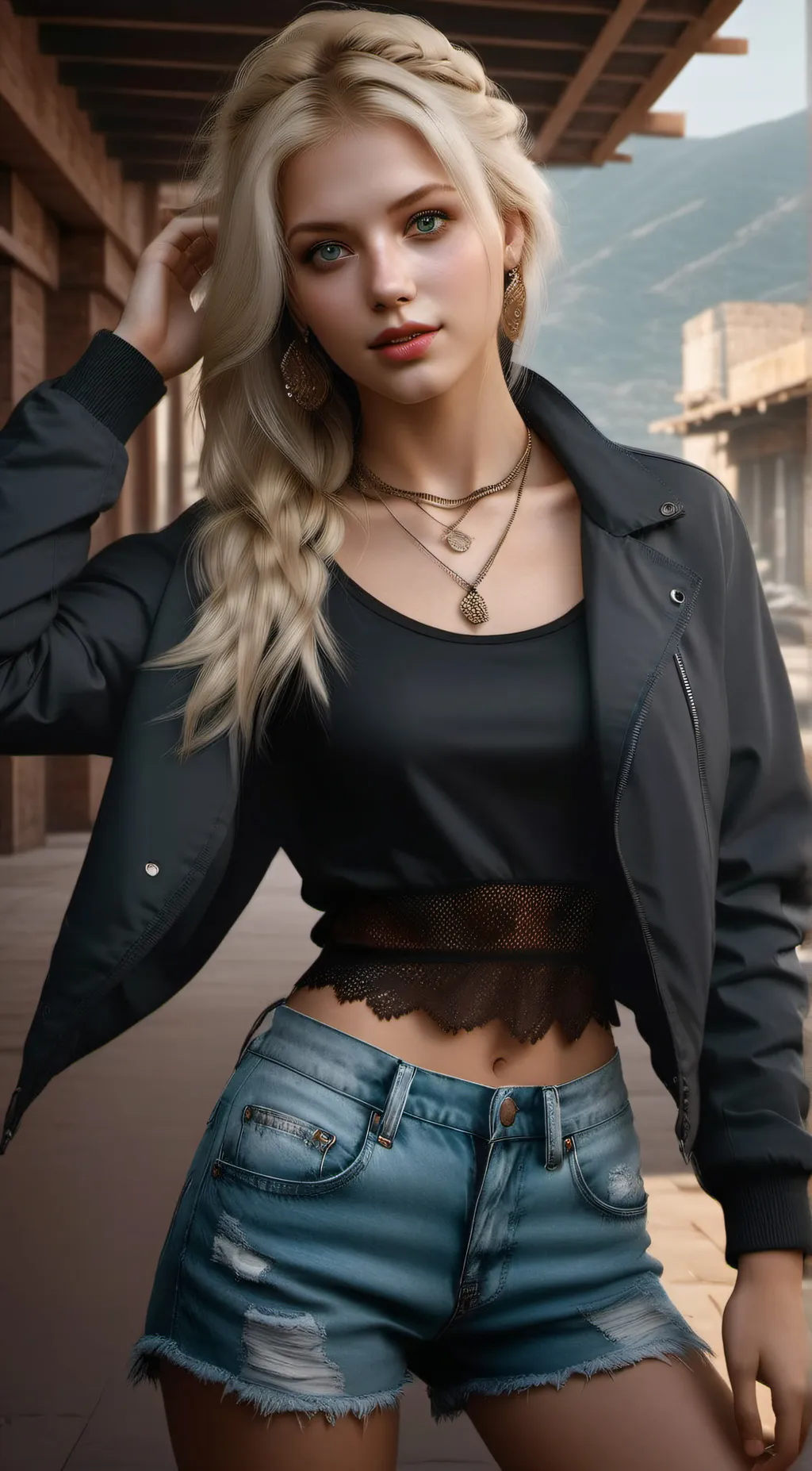 ai character: evergreen  background