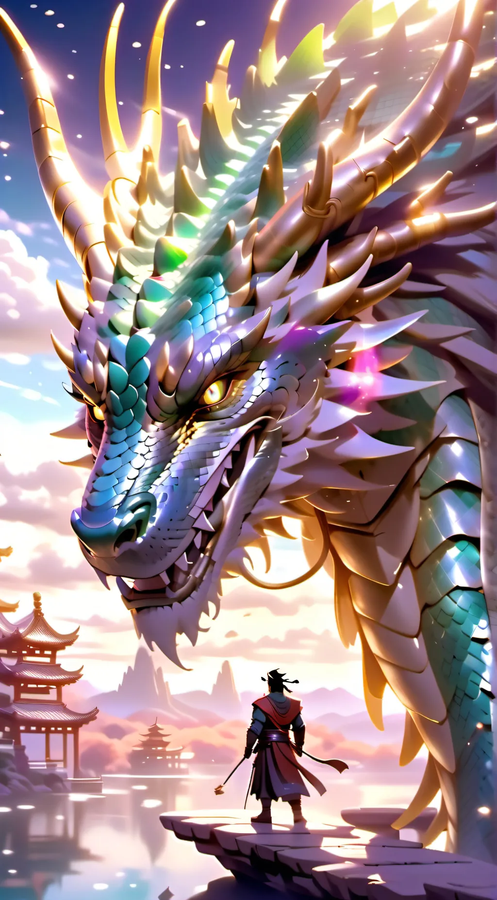 ai character: JADE DRAGON. background