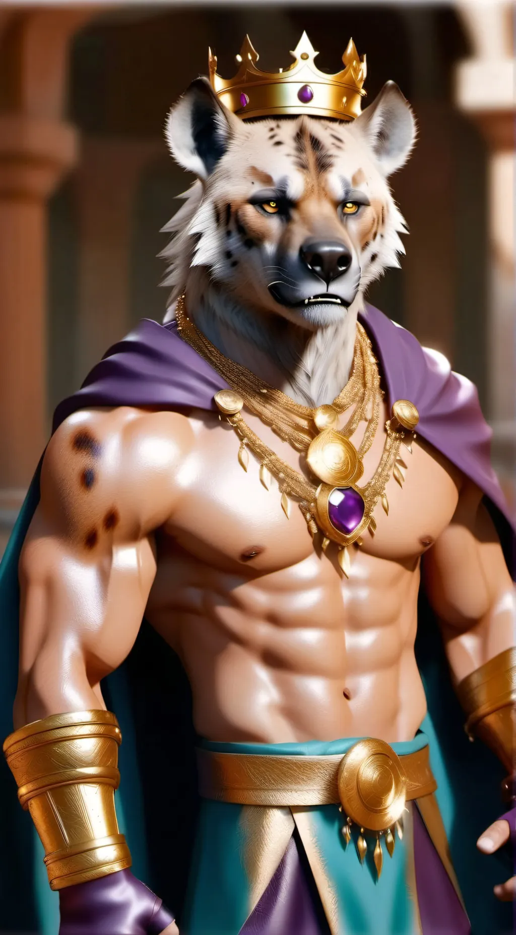 ai character: King Louis  background