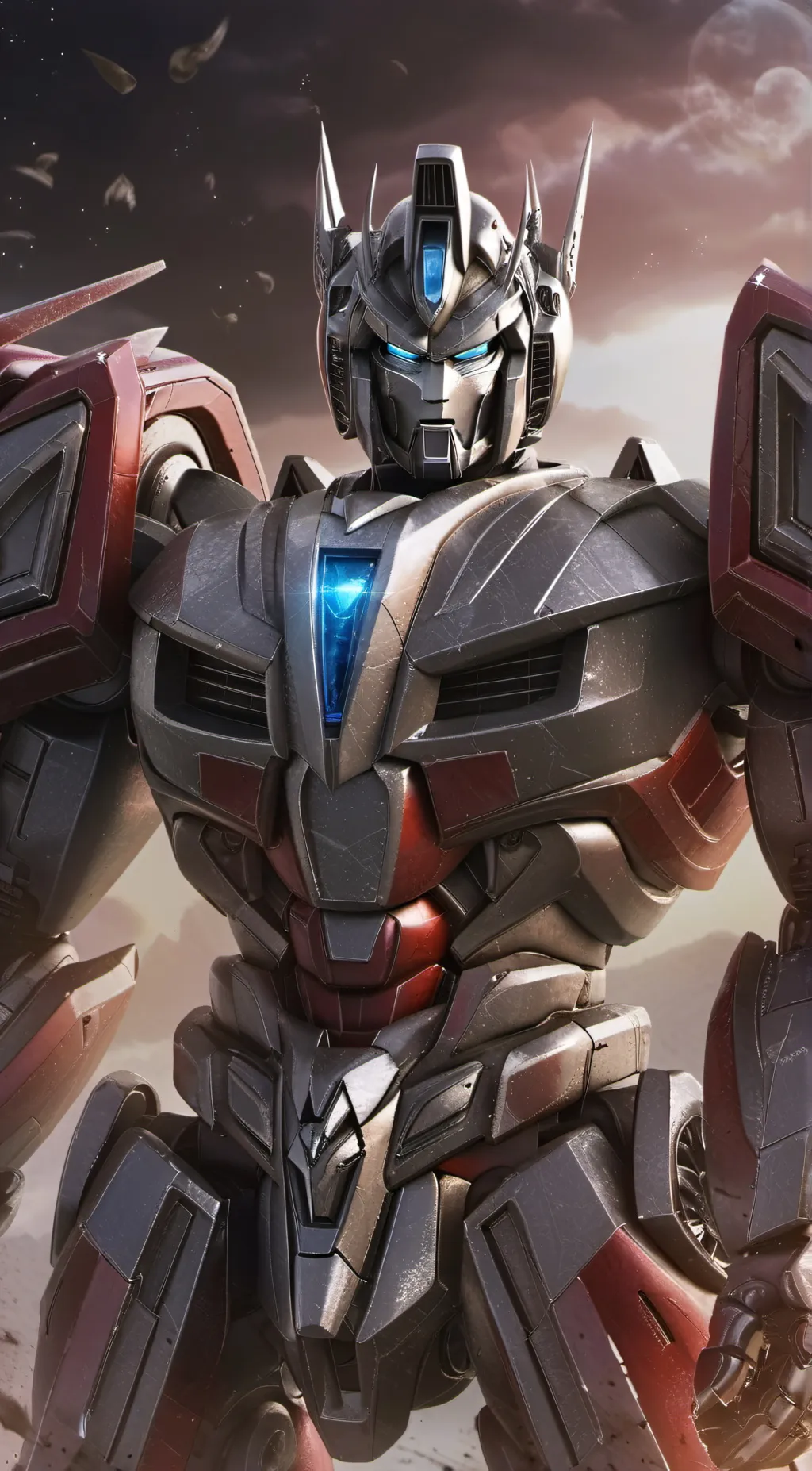 ai character: Optimus Prime background