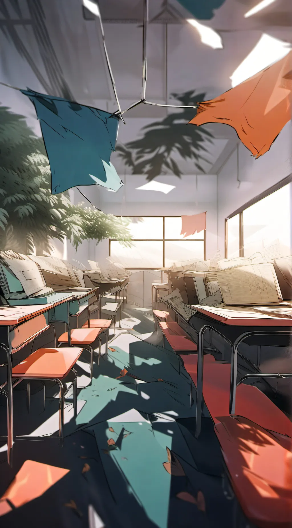 ai character: Skibidi school background