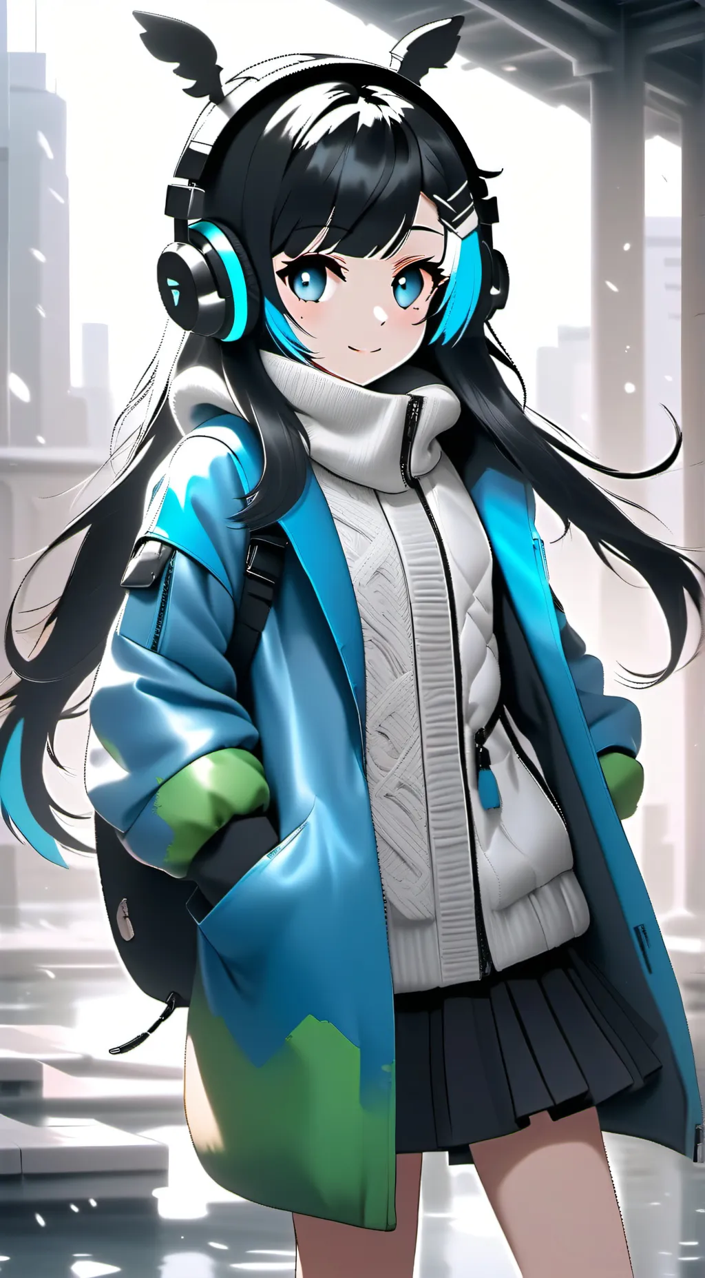 ai character: Aqua background