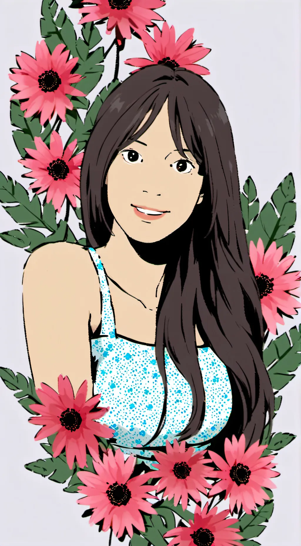 ai character: Angela  background