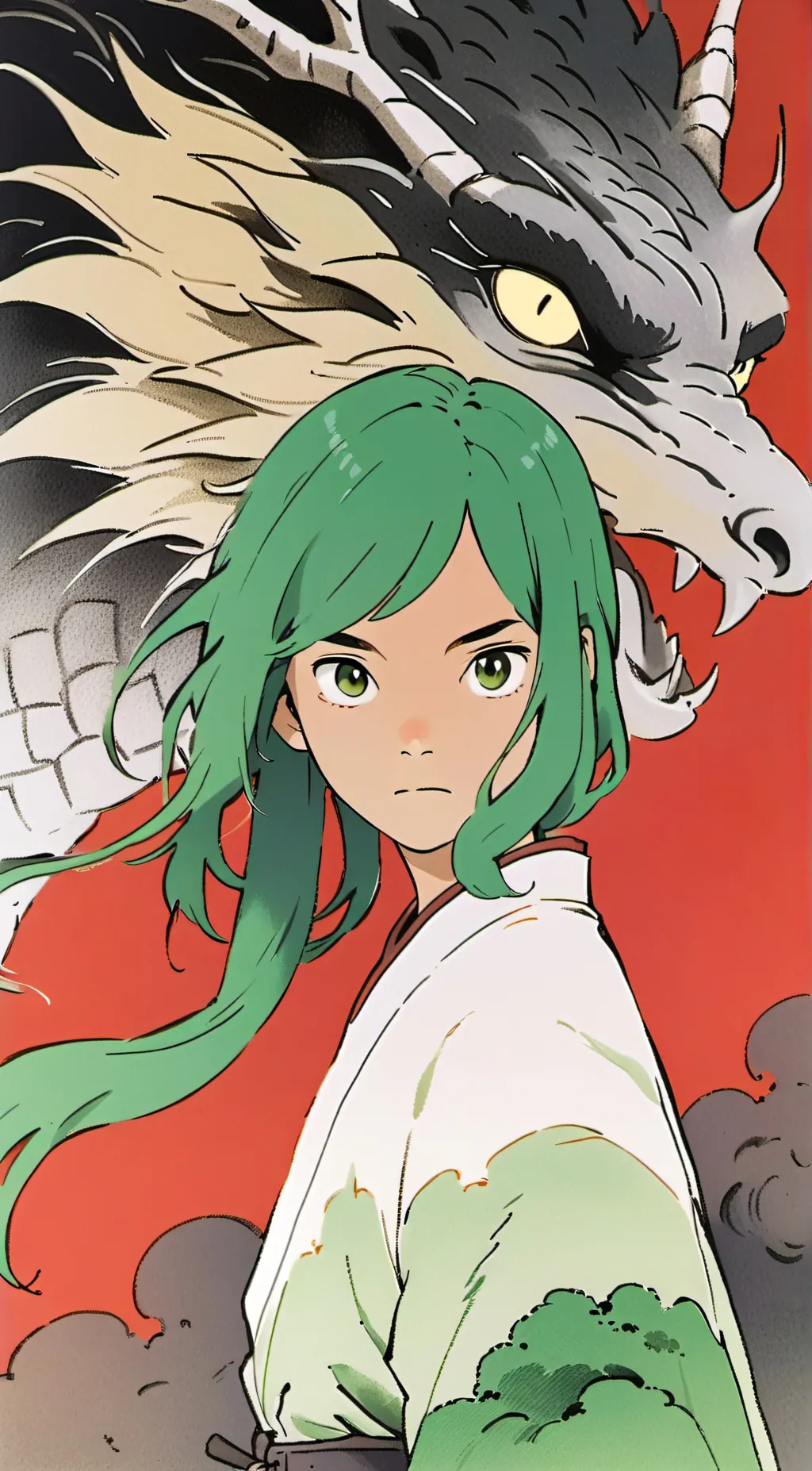 ai character: Amane & Ogu background