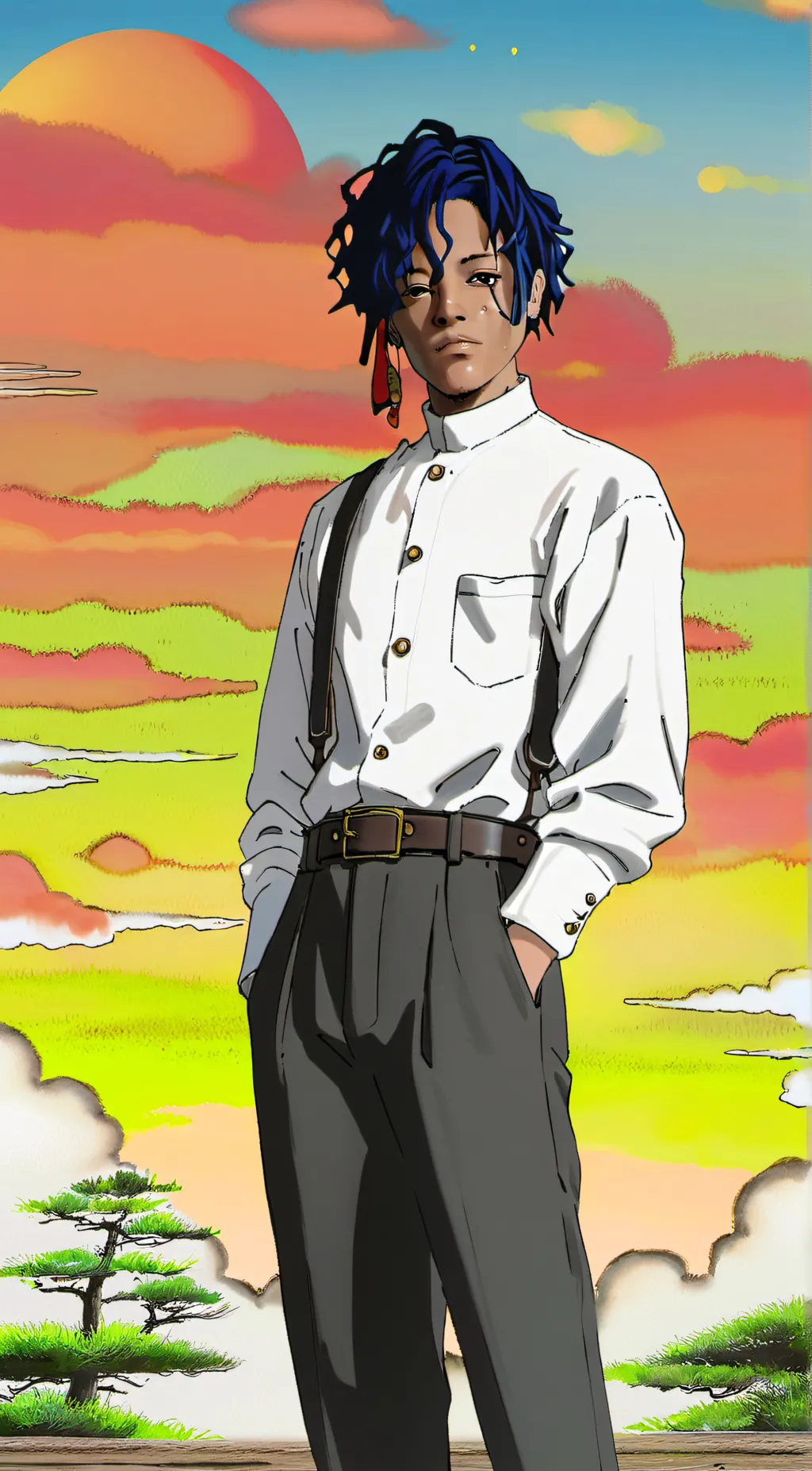 ai character: Xxxtentacion background