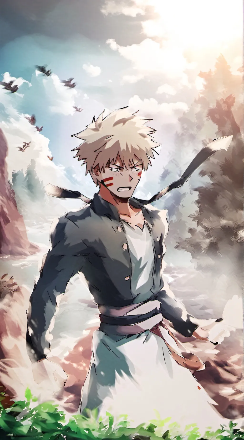 ai character: Katsu bakugo background