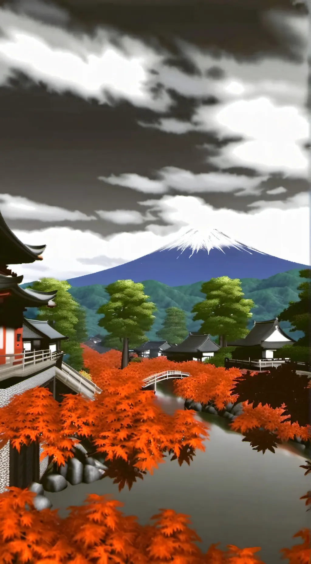 ai character: I copy you Japan background