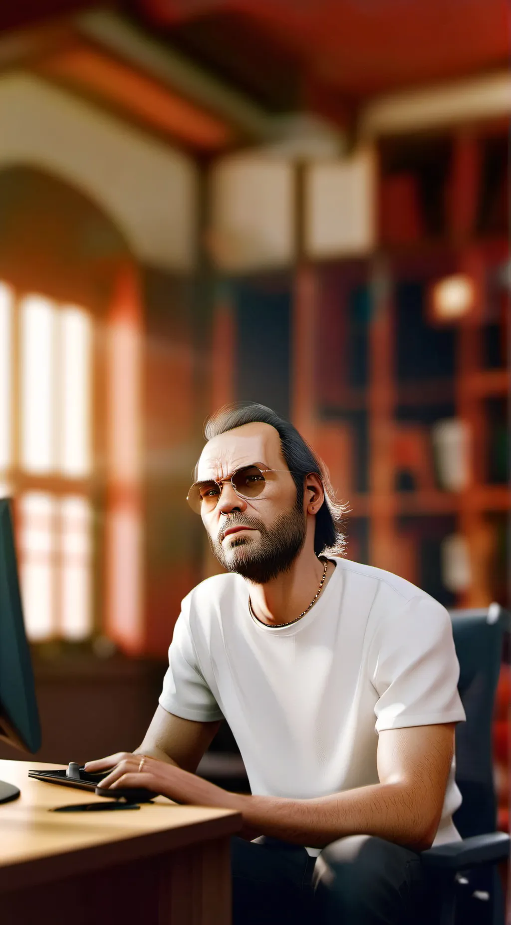 ai character: Bloody knuckles  background