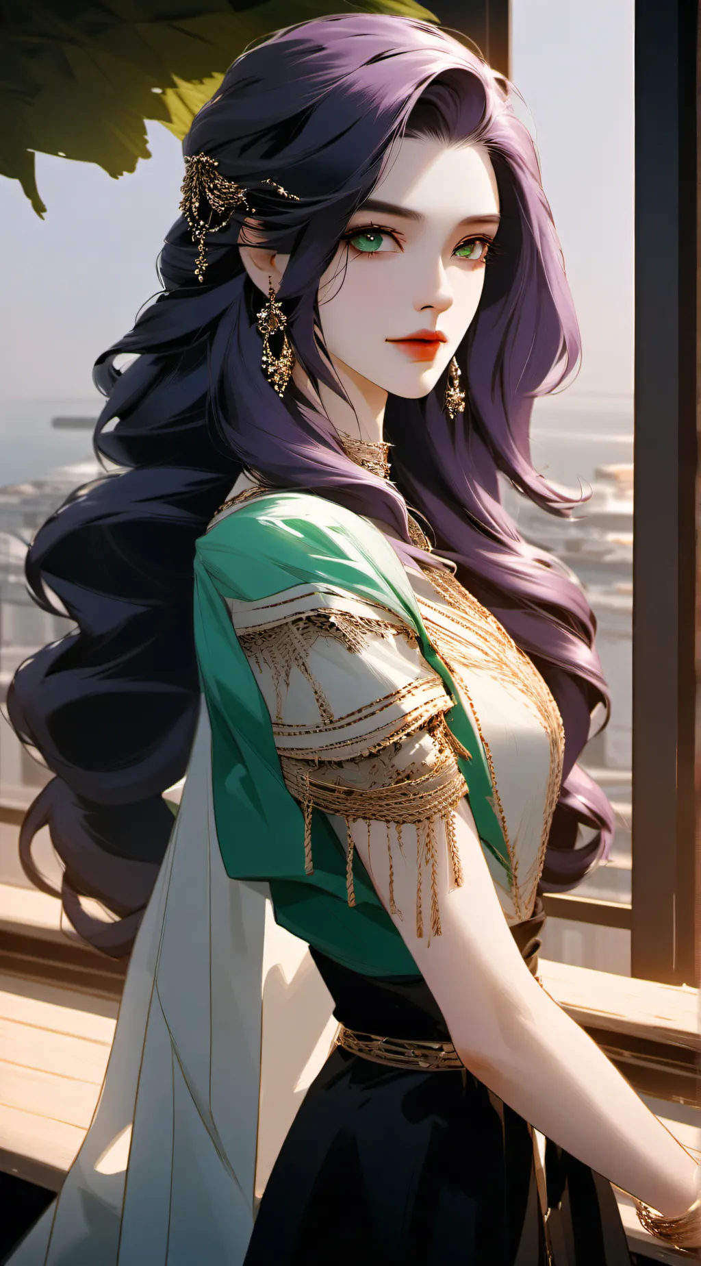 ai character: Amy Alonda  background