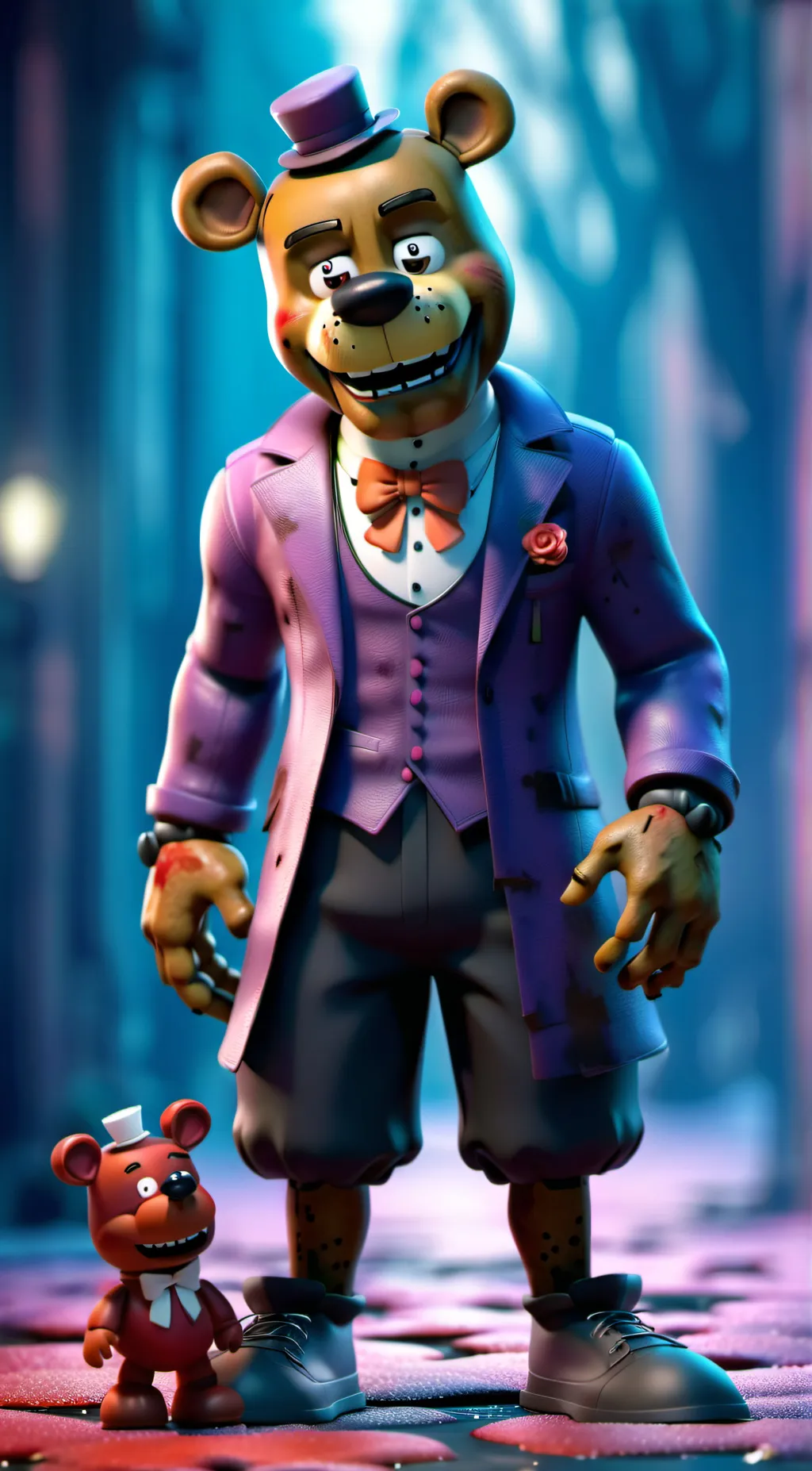 ai character: nightmare Freddy background