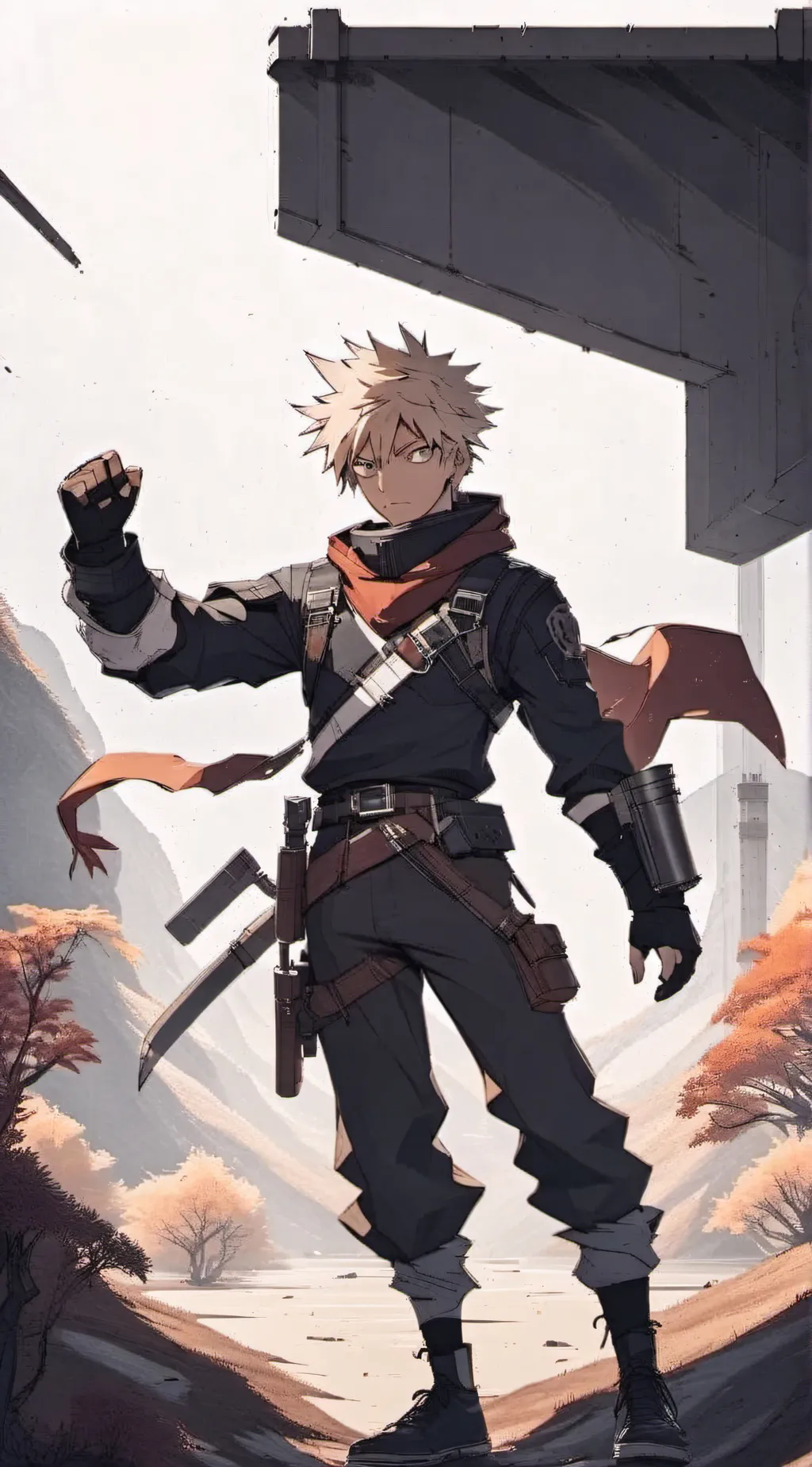 ai character: bakugo   background