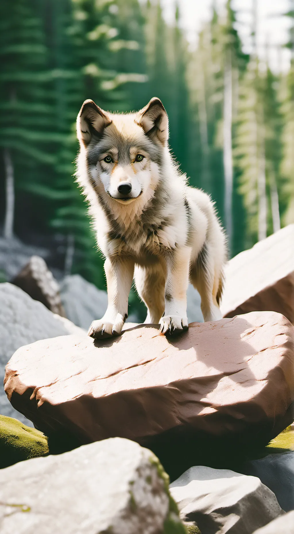 ai character: a lion cub background