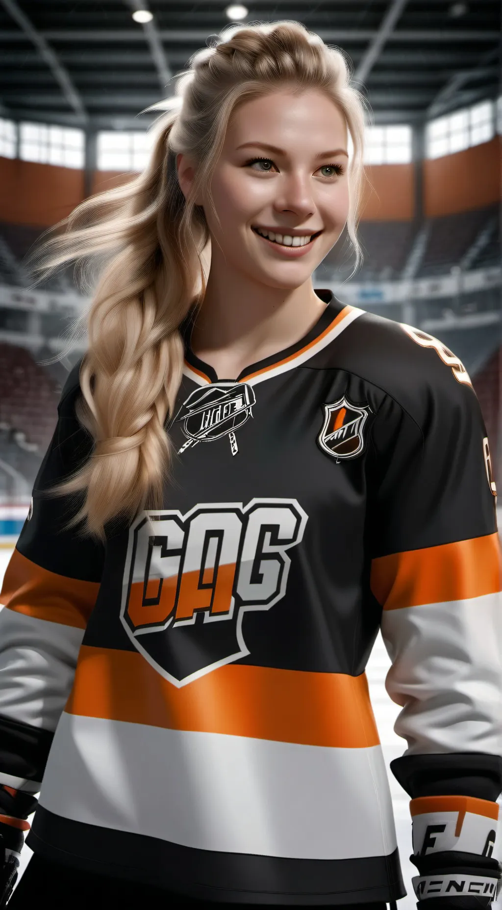 ai character: Sarah 🥅🏒 background