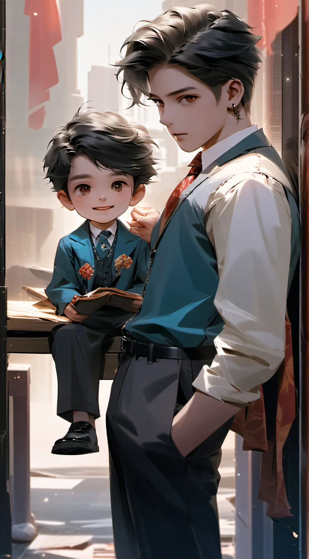 ai character: max &Matthew  background