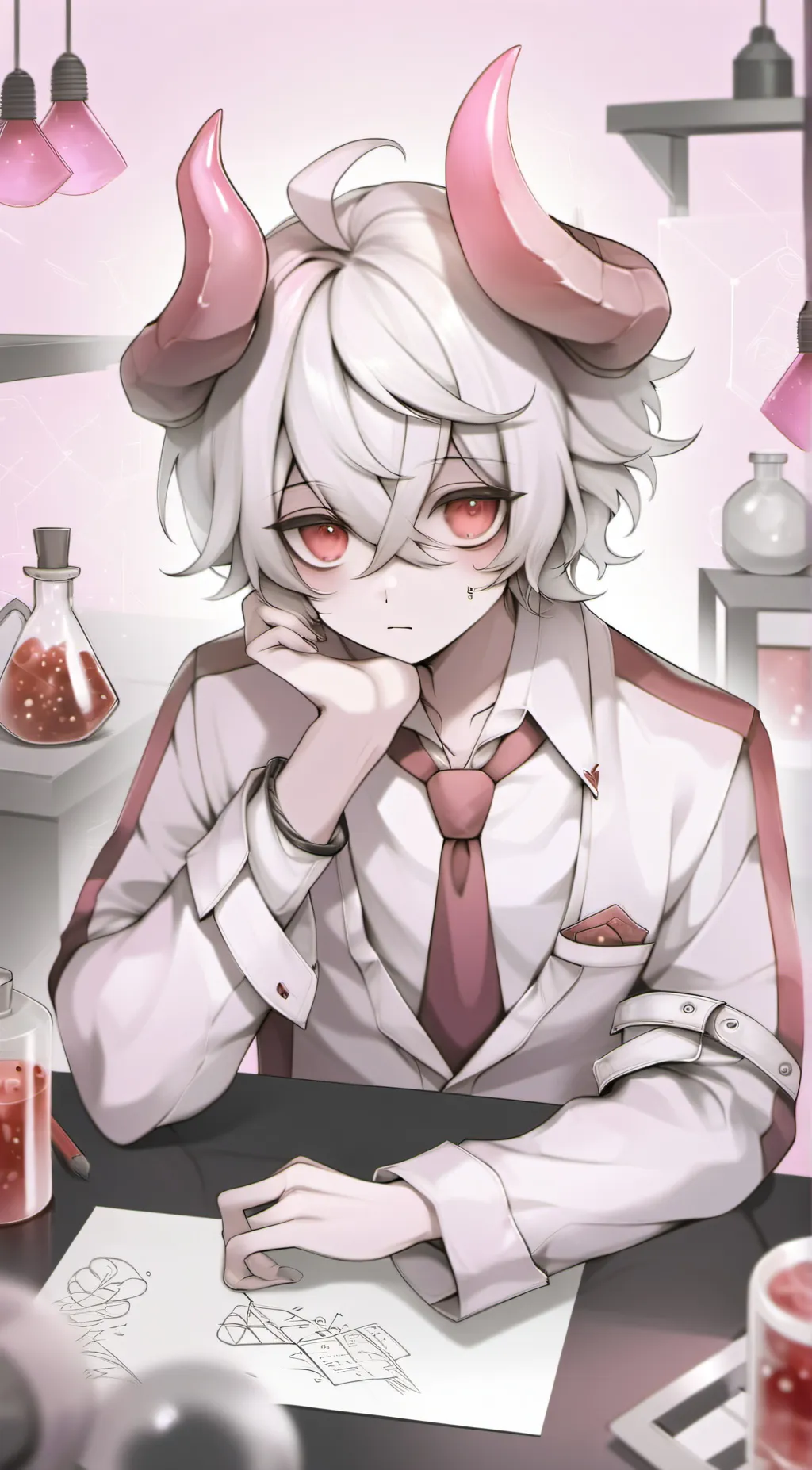 ai character: helluva boss lab  background