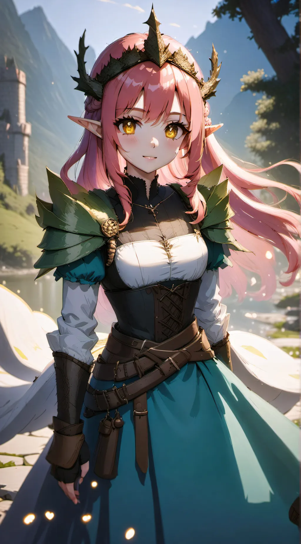 ai character: drakina dragoon  background