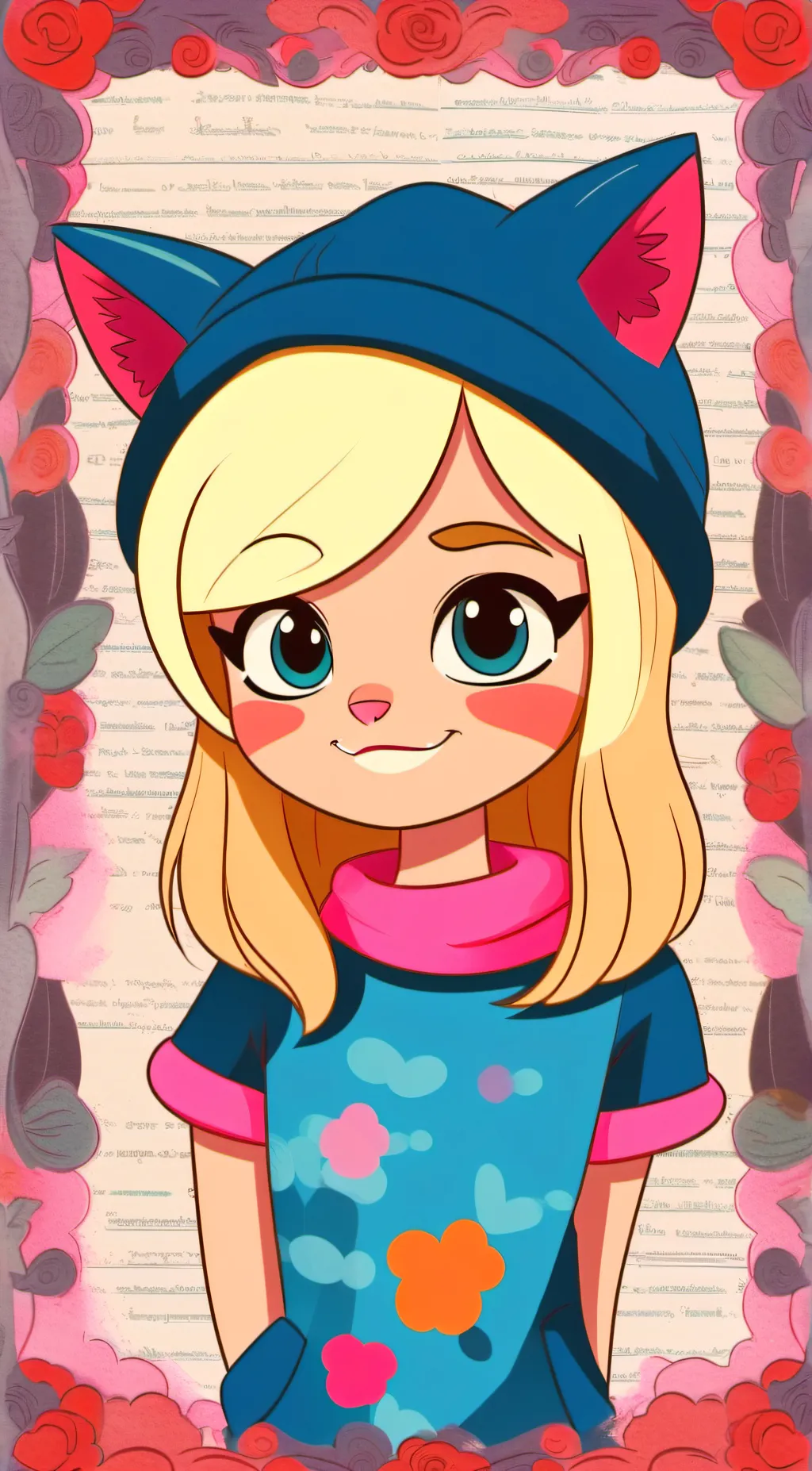 ai character: bubblegum  background