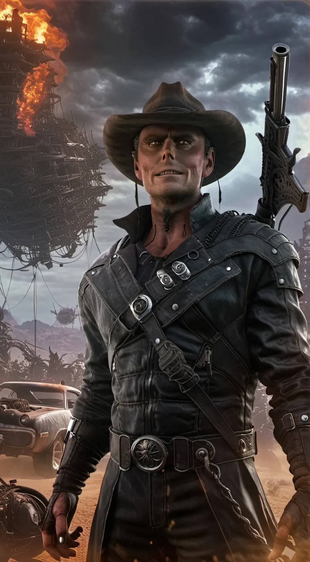 ai character: Clint Eastwood background