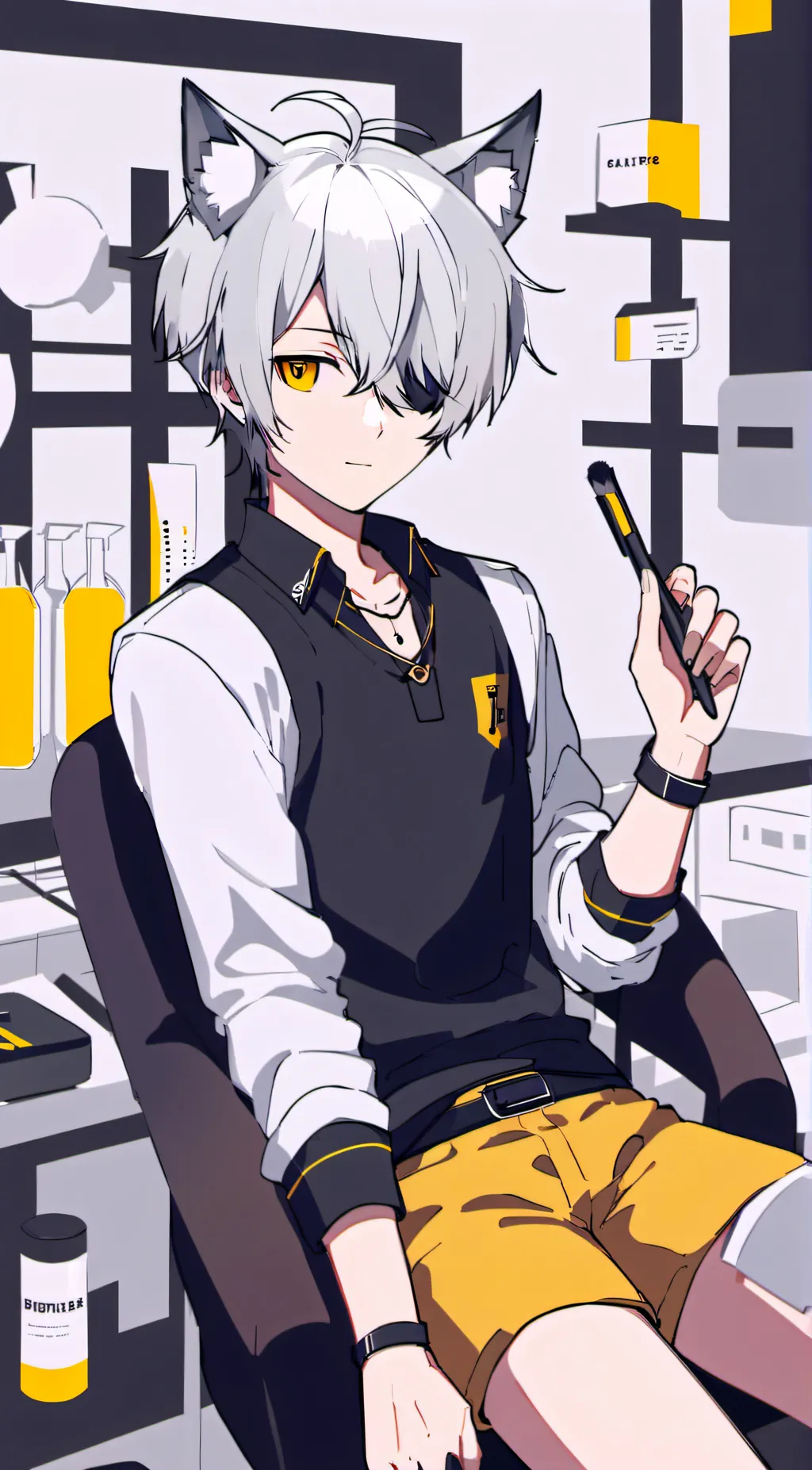 ai character: he's ur bf background