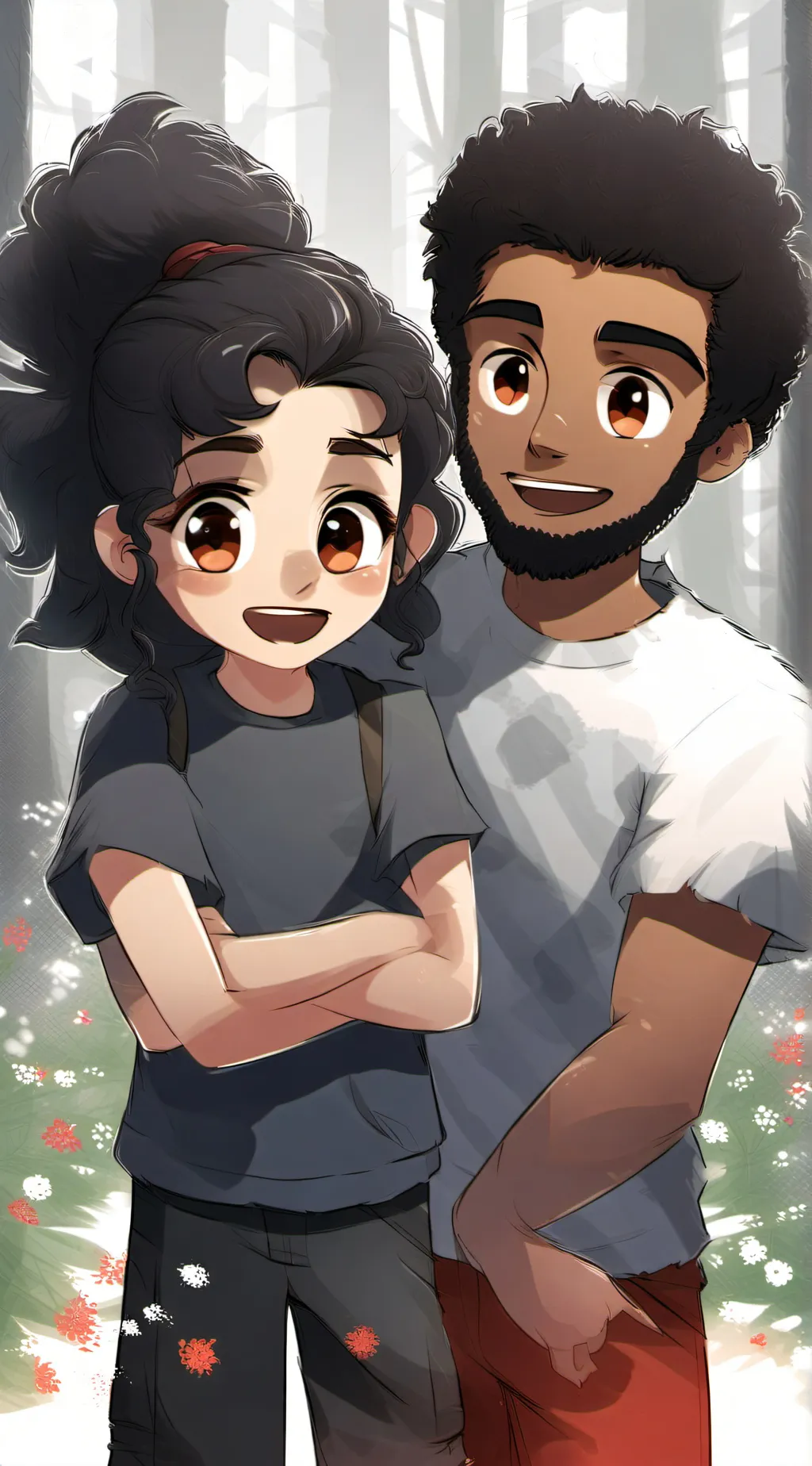 ai character: Amanda and wooly background