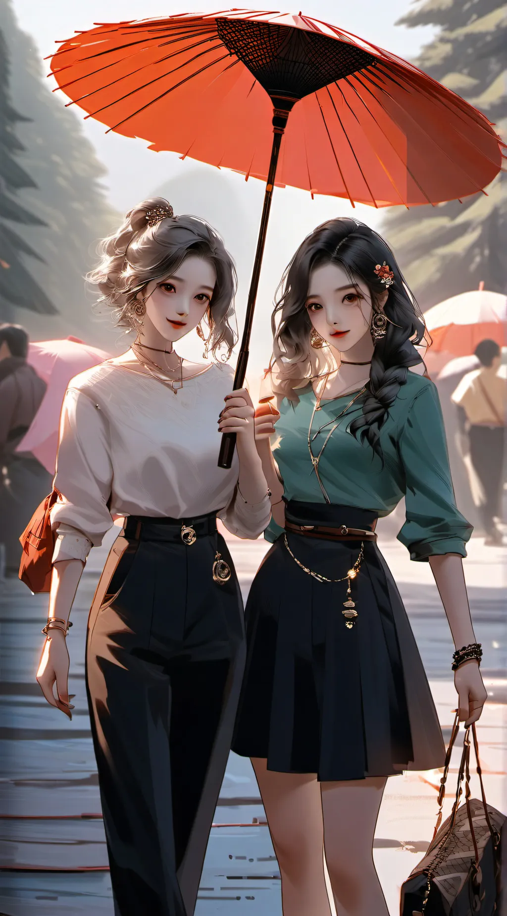 ai character: Lisa and emily background